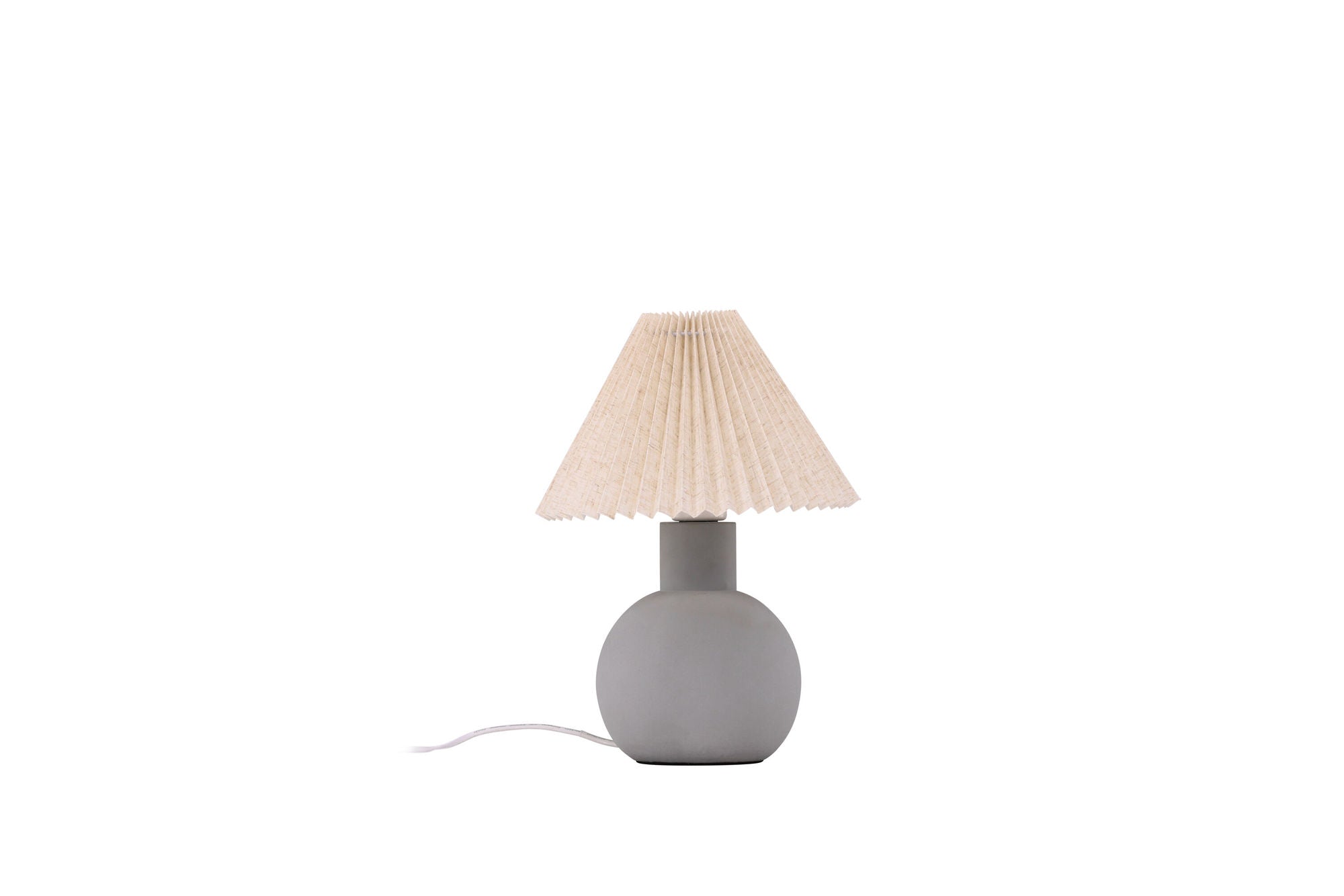 Vind Älvsborg bord lampe - Concrete / Brown Fabric