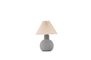 Vind Älvsborg bord lampe - Concrete / Brown Fabric