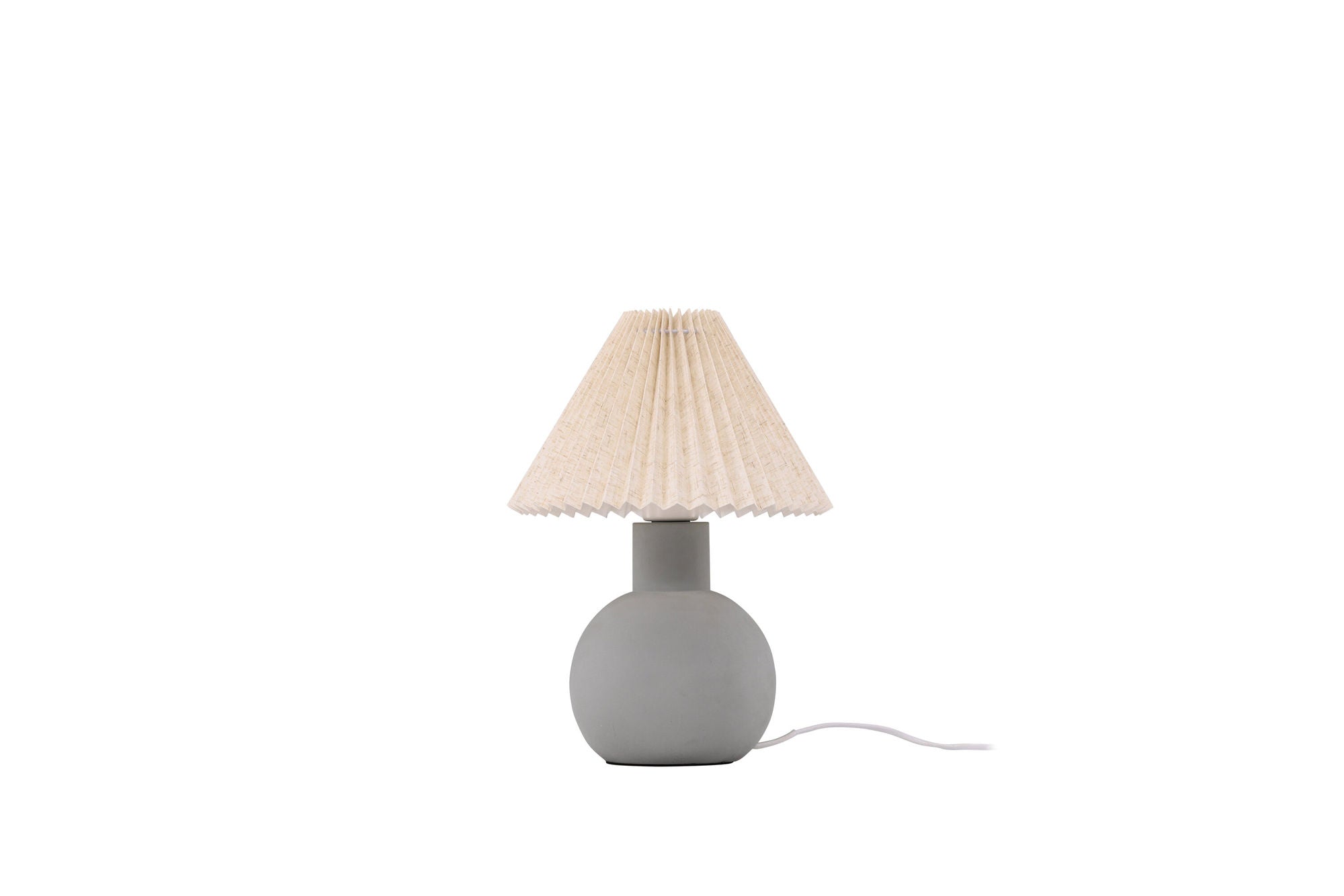 Vind Älvsborg bord lampe - Concrete / Brown Fabric