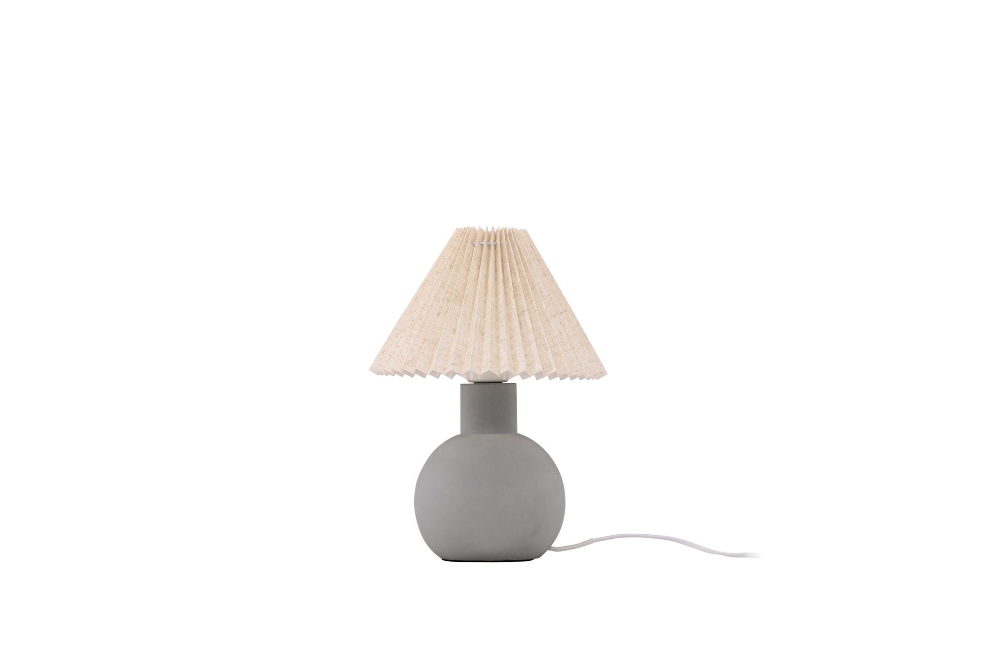 Vind Älvsborg bord lampe - Concrete / Brown Fabric