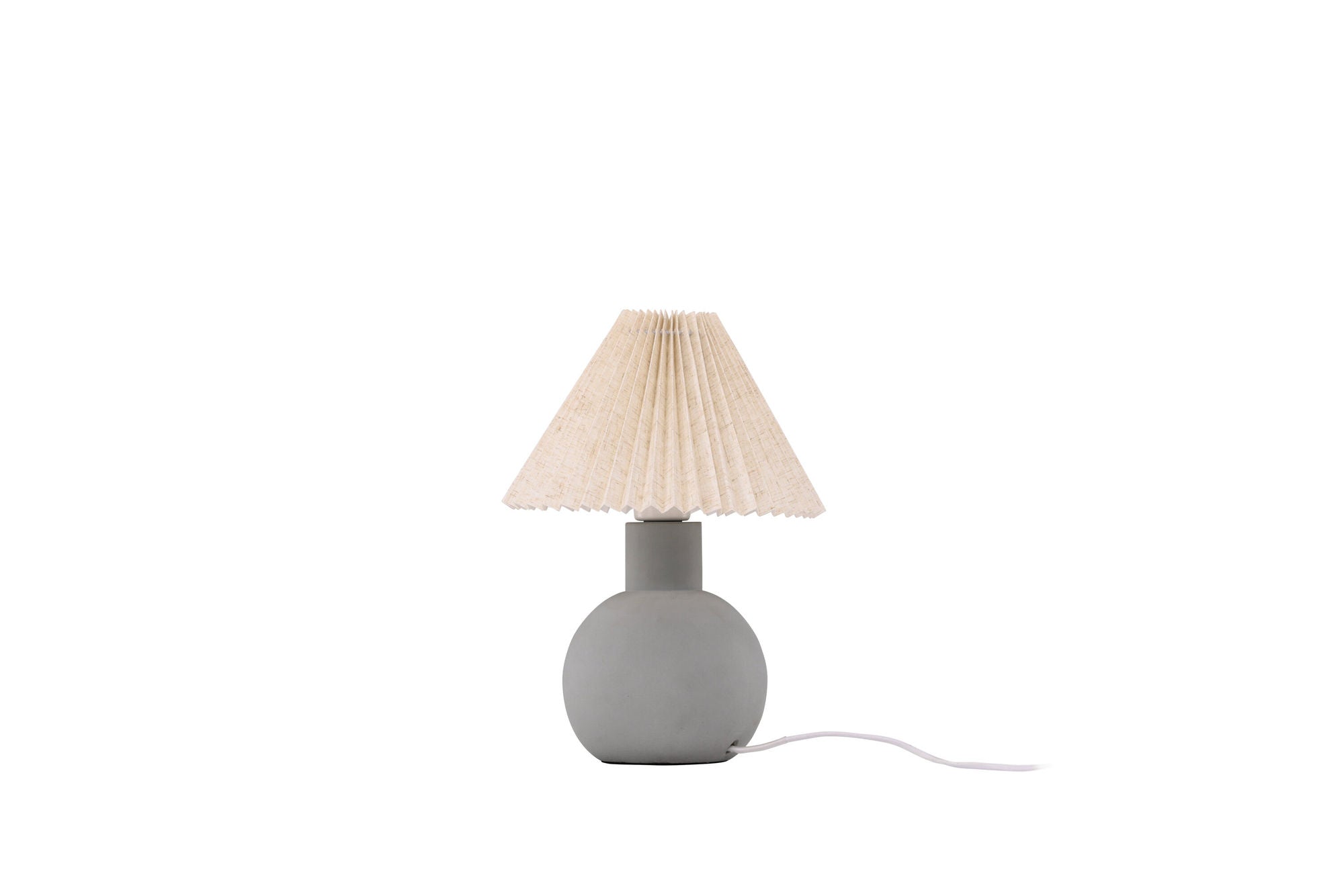 Vind Älvsborg bord lampe - Concrete / Brown Fabric