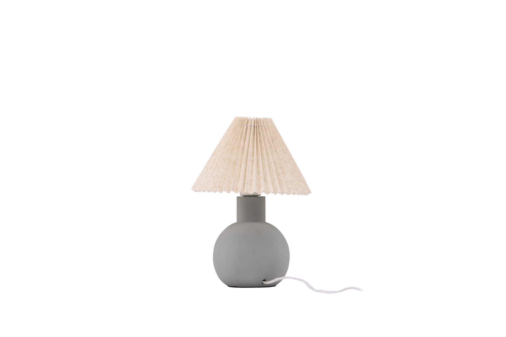 Vind Älvsborg bord lampe - Concrete / Brown Fabric