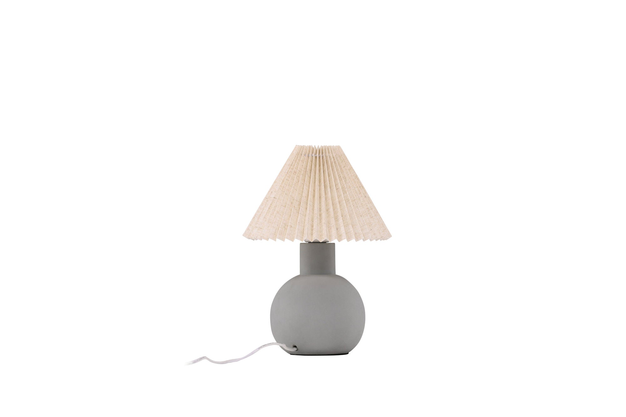 Vind Älvsborg bord lampe - Concrete / Brown Fabric