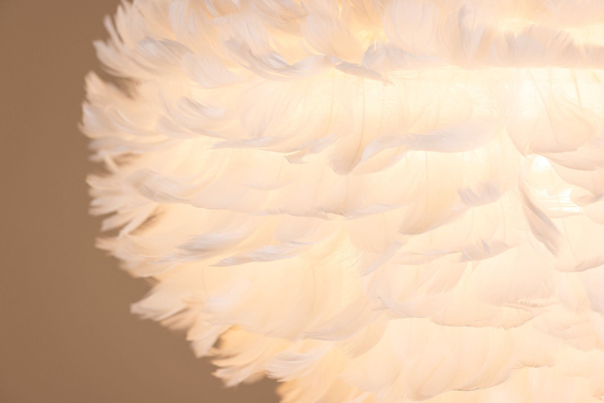 Venture Home Nicola - Large Pendant lampe - White / White artificial feather