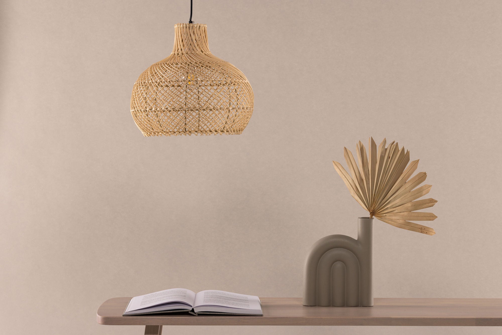 Vind Varekil - Big Pendant lampe - Nature / Nature Rattan
