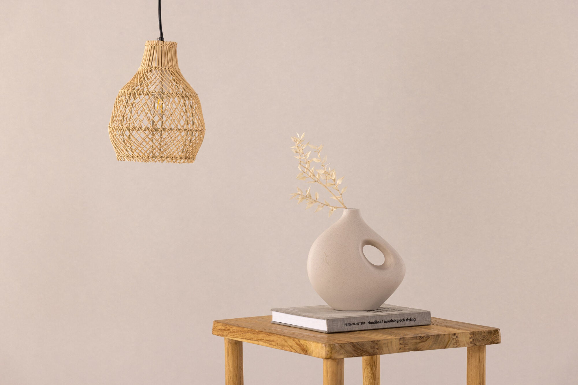 Vind Varekil - Small Pendant lampe - Nature / Nature Rattan