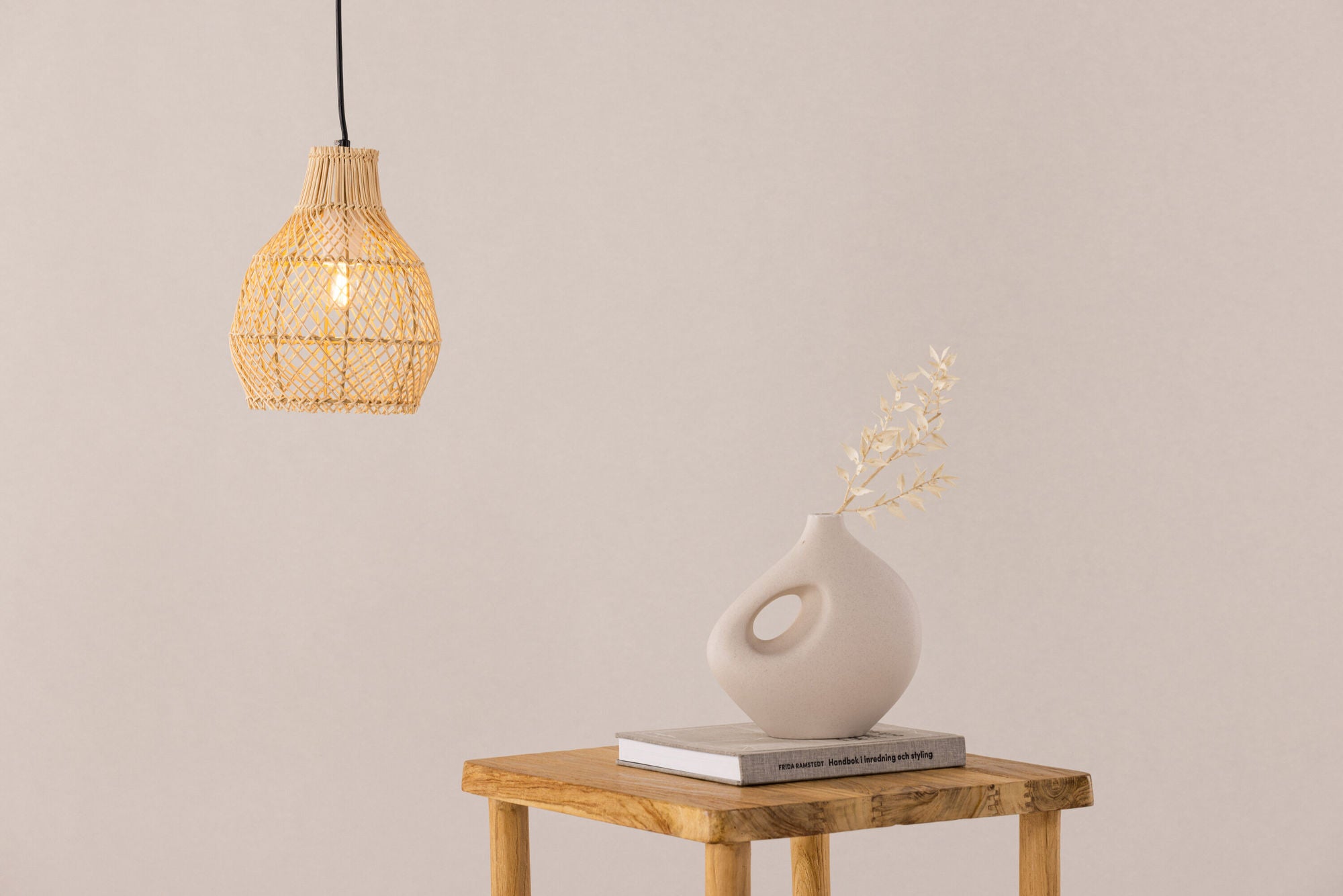 Vind Varekil - Small Pendant lampe - Nature / Nature Rattan