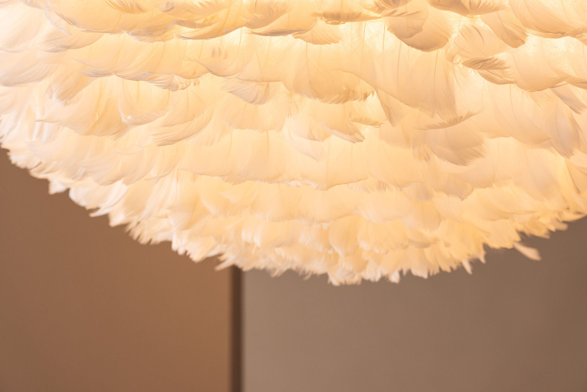 Venture Home Nicola - X-Large Pendant lampe - White / White artificial feather
