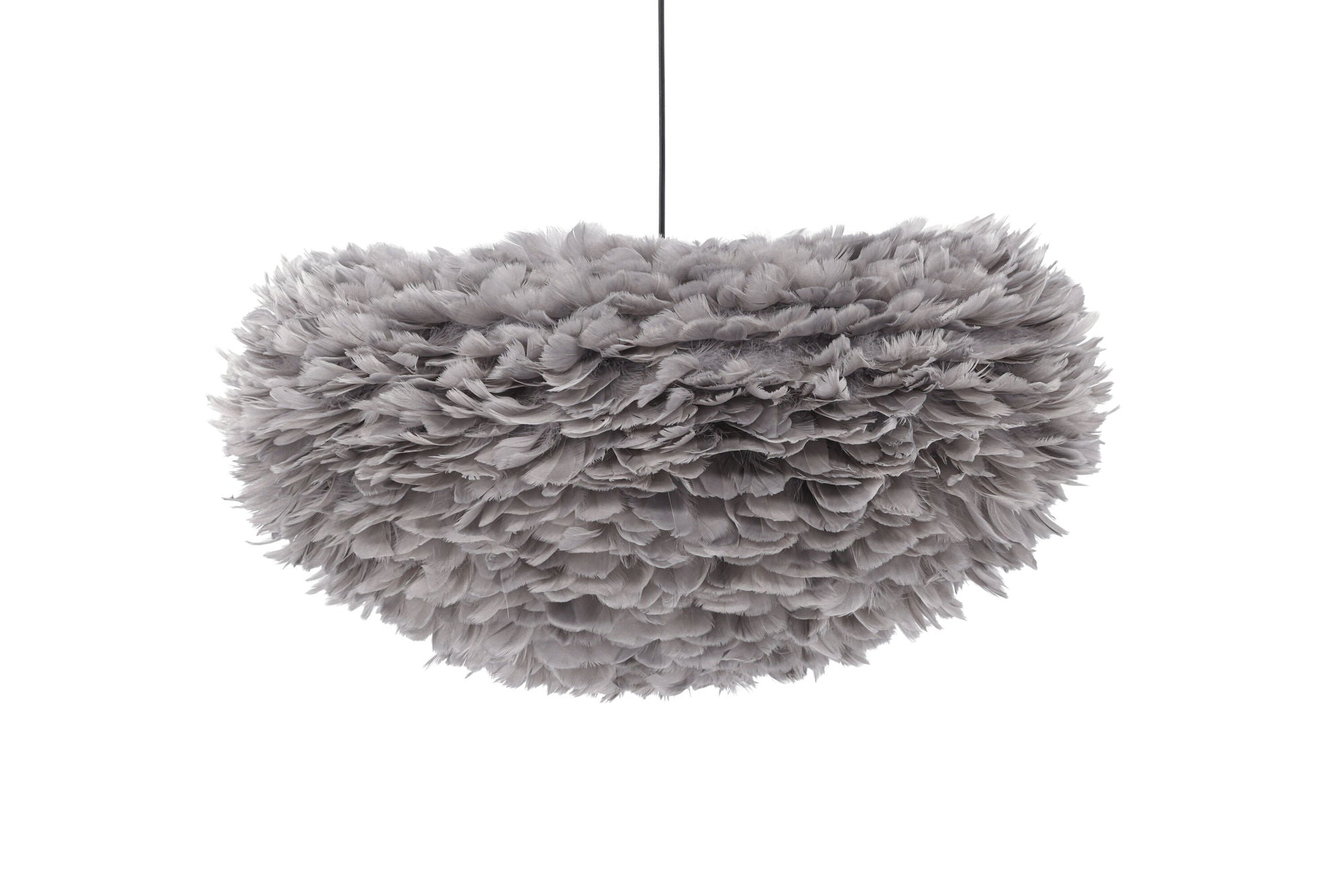 Venture Home Nicola - X-Large Pendant lampe - Black / Grey artificial feather