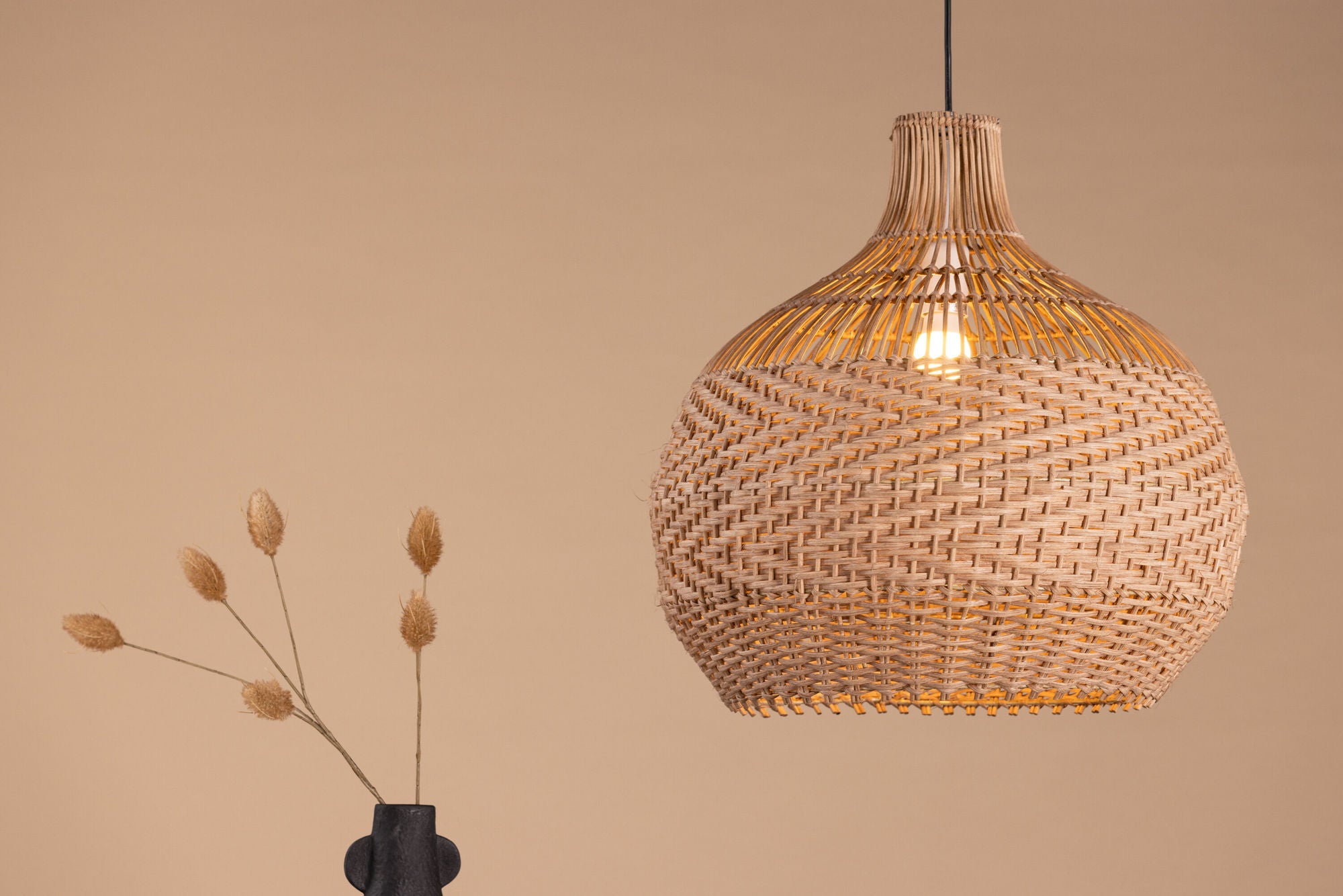 Venture Home Bastia Pendant lampe - Nature / Nature rattan