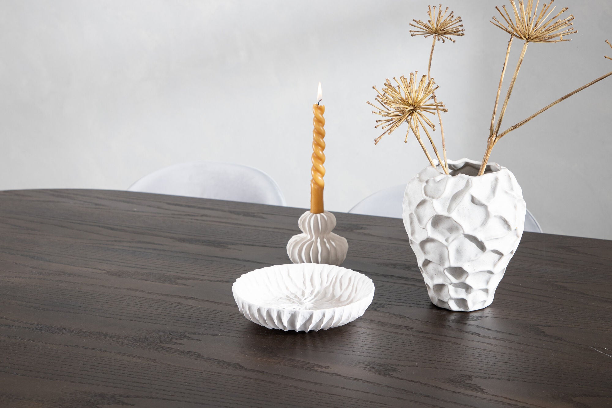 Venture Home Stone oval spisebord - Black / Mocca Veneer +Velvet Spisebordsstol - Light Grey / Black _6