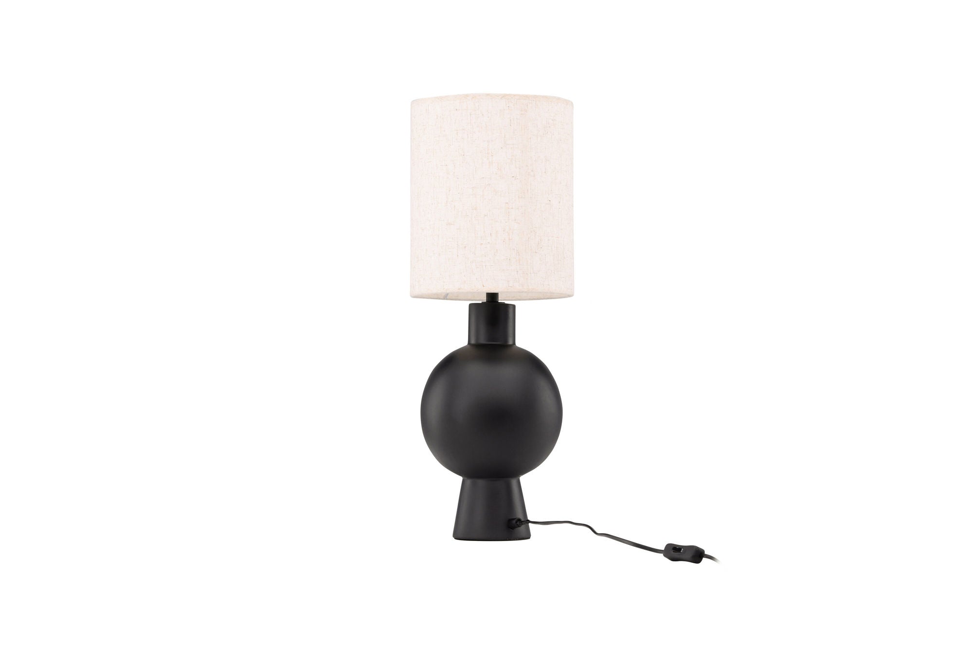 Vind Mysterna bord lampe - Black / Fabric Beige