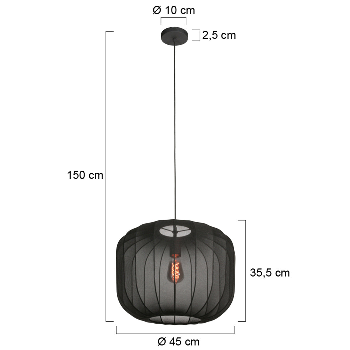 Sort hængelampe Sable 4191ZW – Stilfuldt og stemningsfuldt design