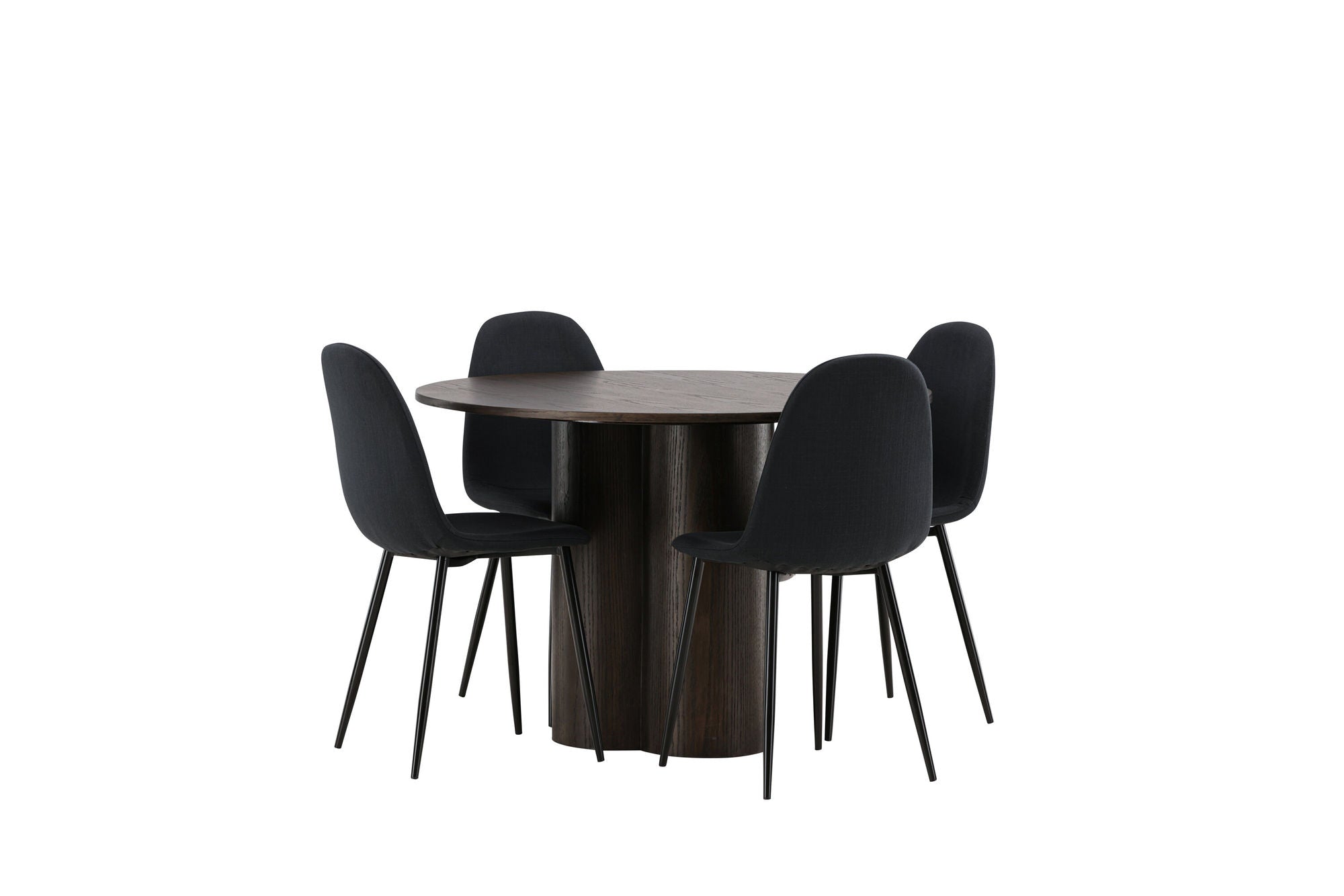 Venture Home OliviaDiningbord-Mocca/MoccaVeneer+PolarDiningstol-BlackLegs-BlackFabric_4