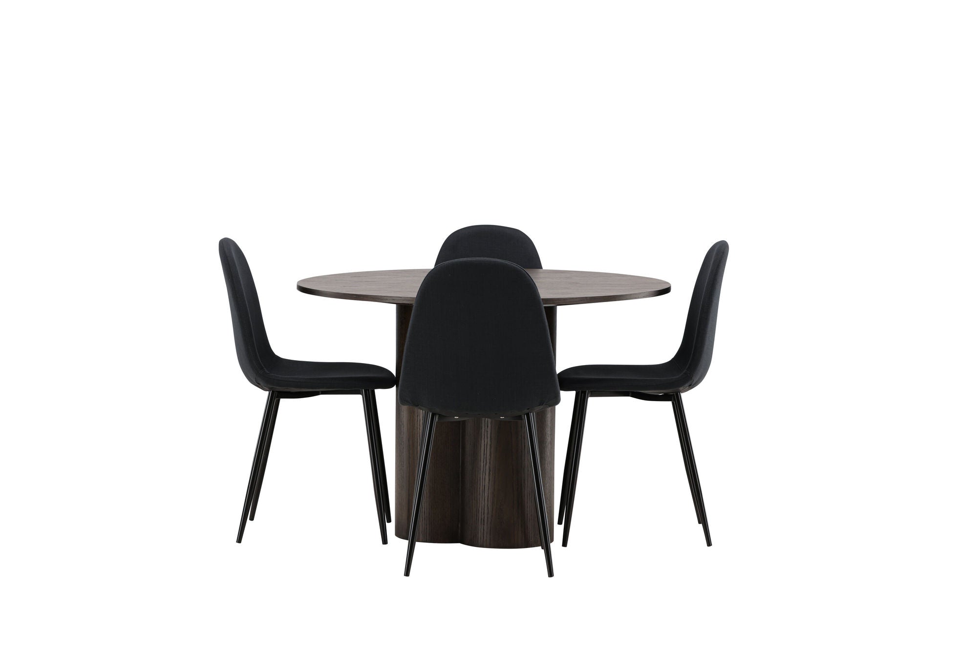 Venture Home OliviaDiningbord-Mocca/MoccaVeneer+PolarDiningstol-BlackLegs-BlackFabric_4