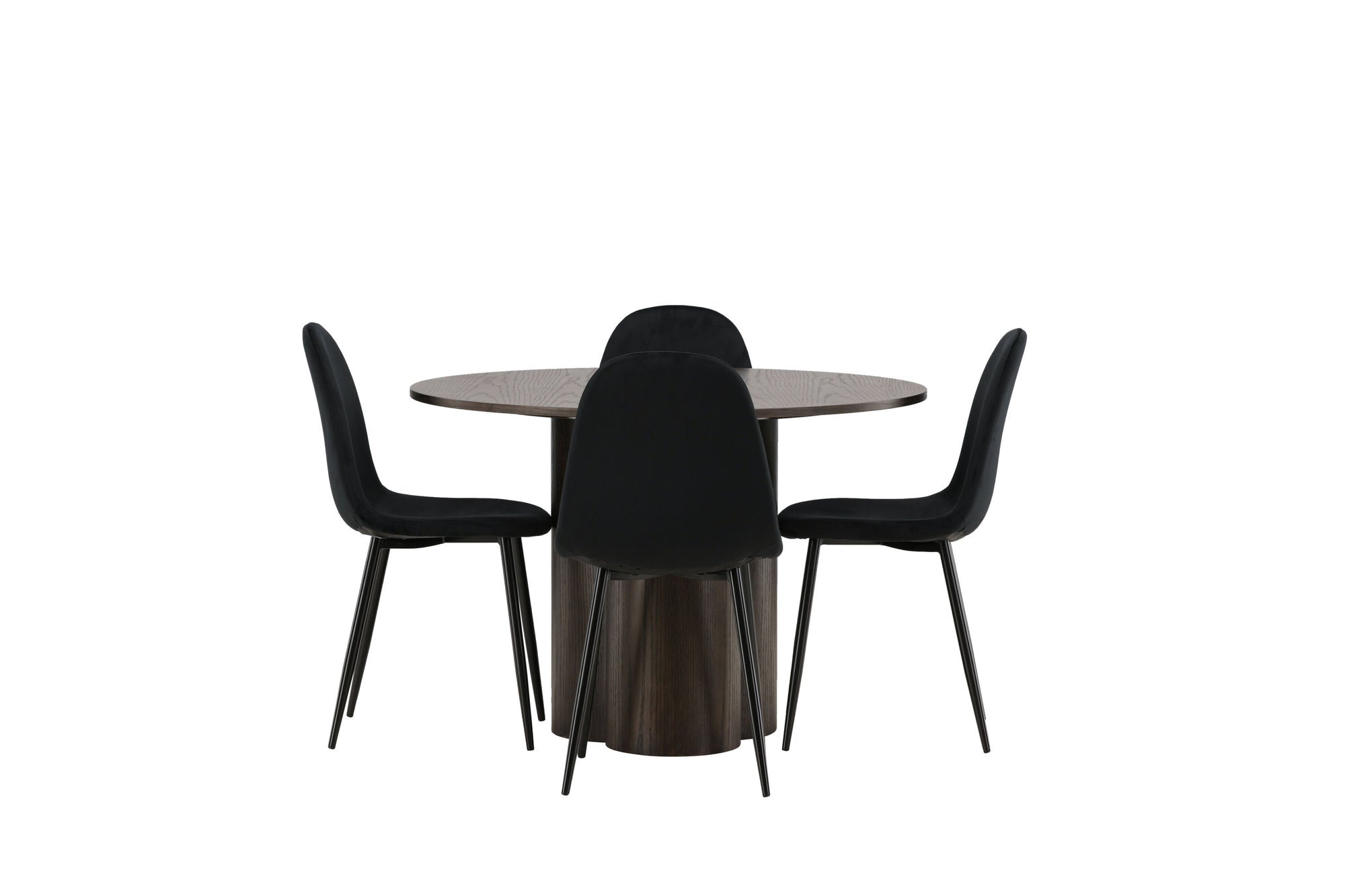 Venture Home OliviaDiningbord-Mocca/MoccaVeneer+PolarDiningstol-Blacklegs/BlackVelvet_4