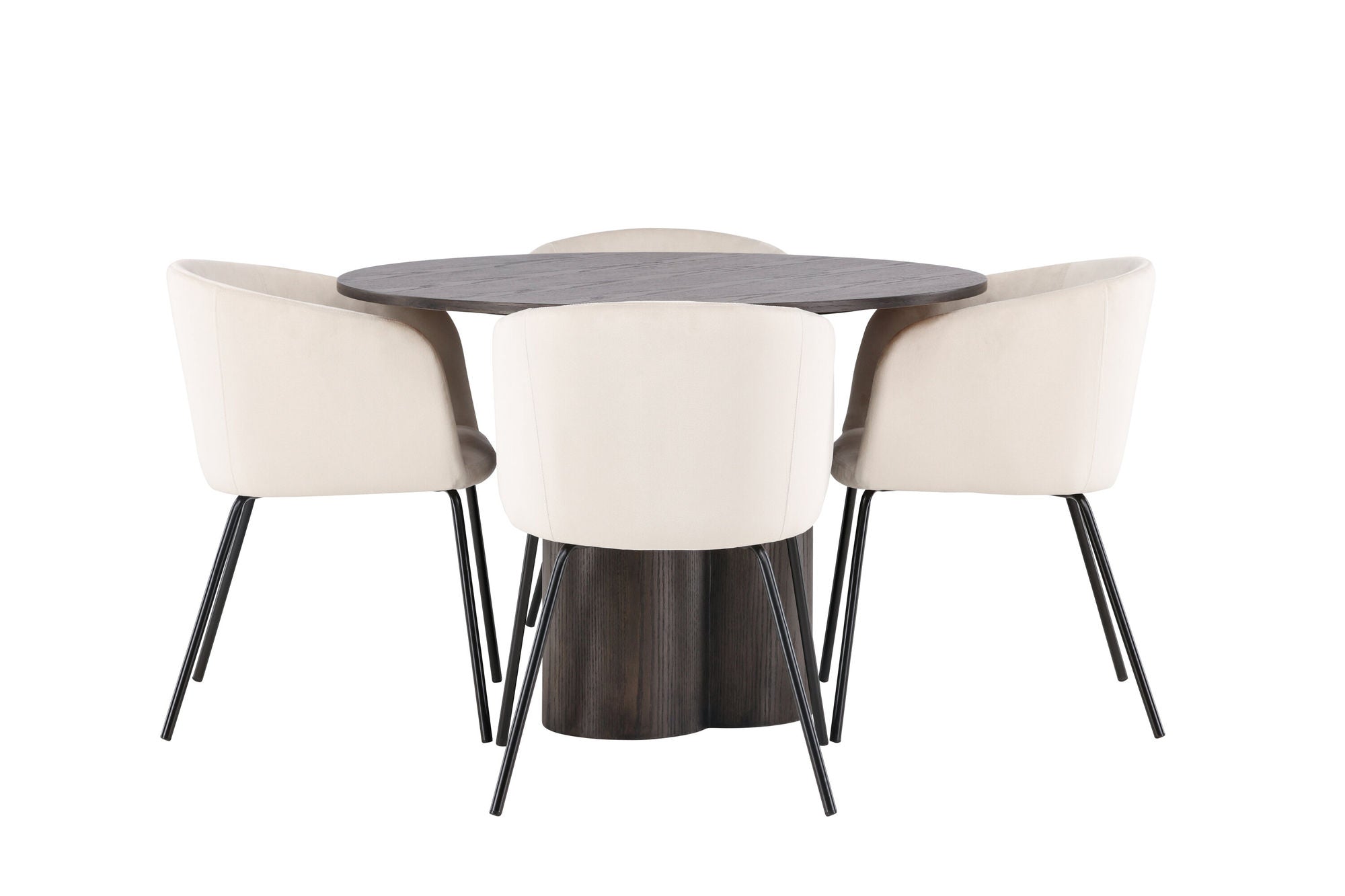 Venture Home OliviaDiningbord-Mocca/MoccaVeneer+Beritstol-Black/BeigeVelvet_4