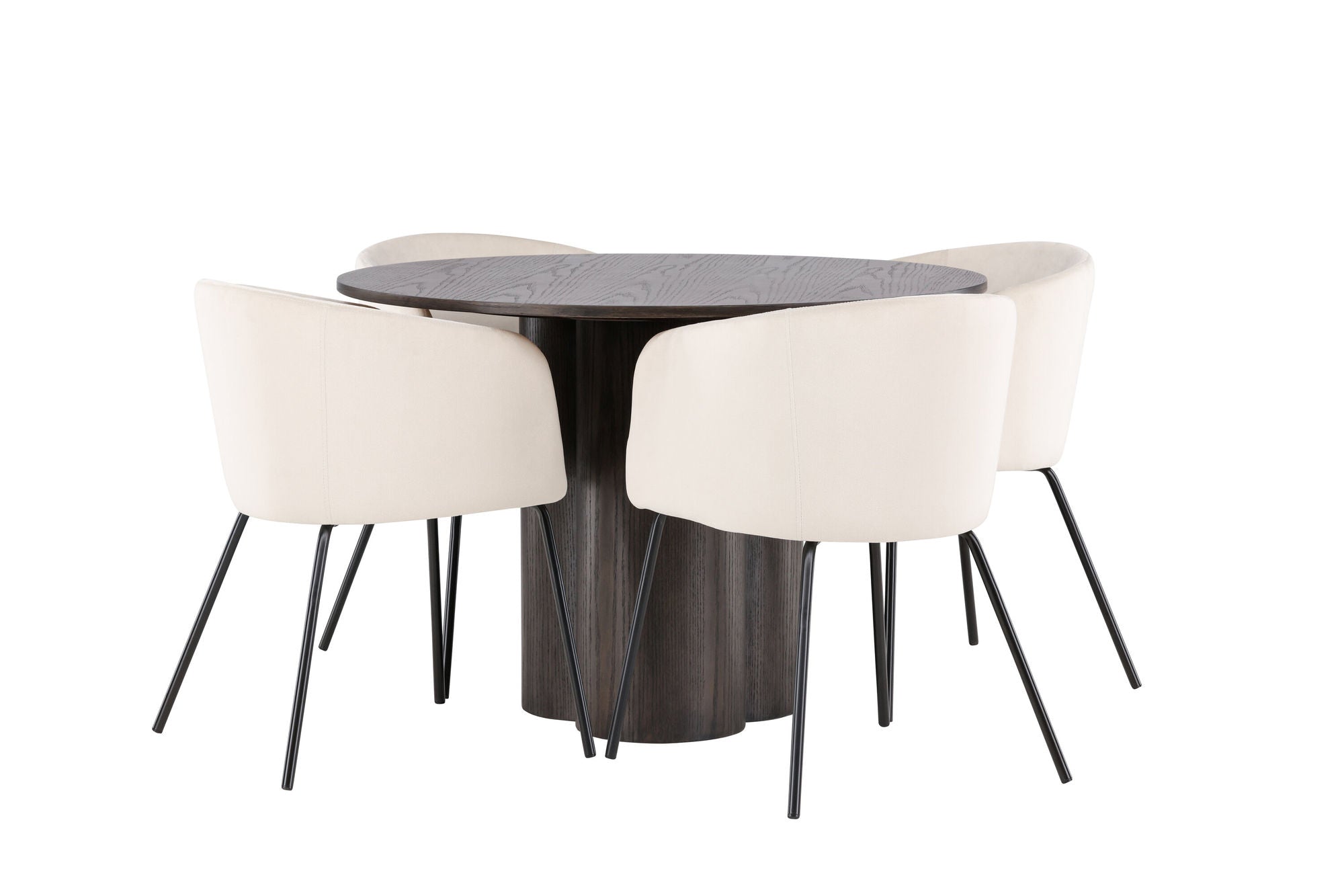 Venture Home OliviaDiningbord-Mocca/MoccaVeneer+Beritstol-Black/BeigeVelvet_4