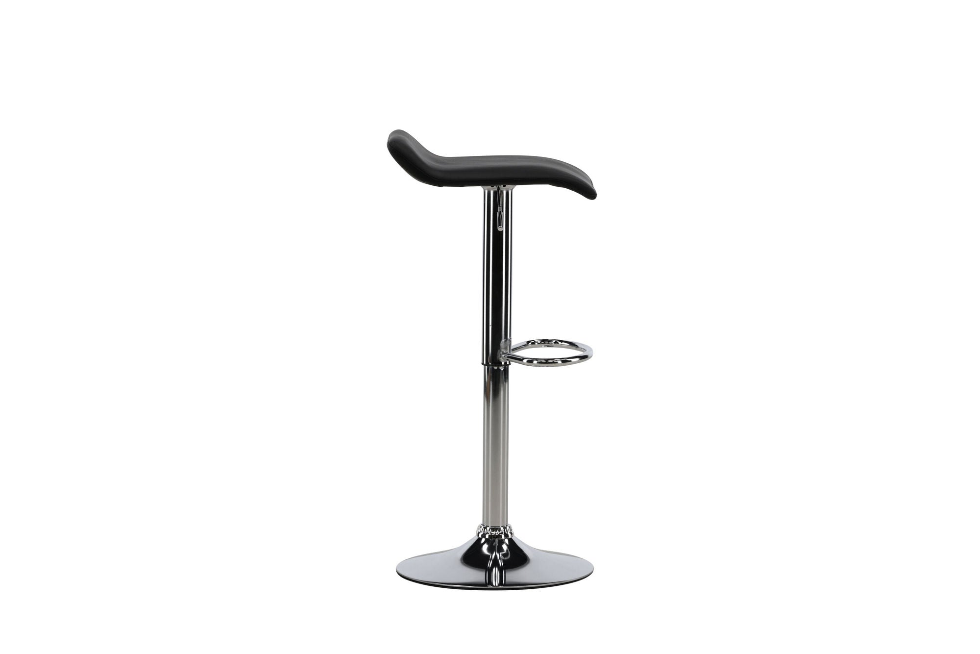 Venture Home Jonna Bar stol 2-pack - Chromed Steel / Black Fabric