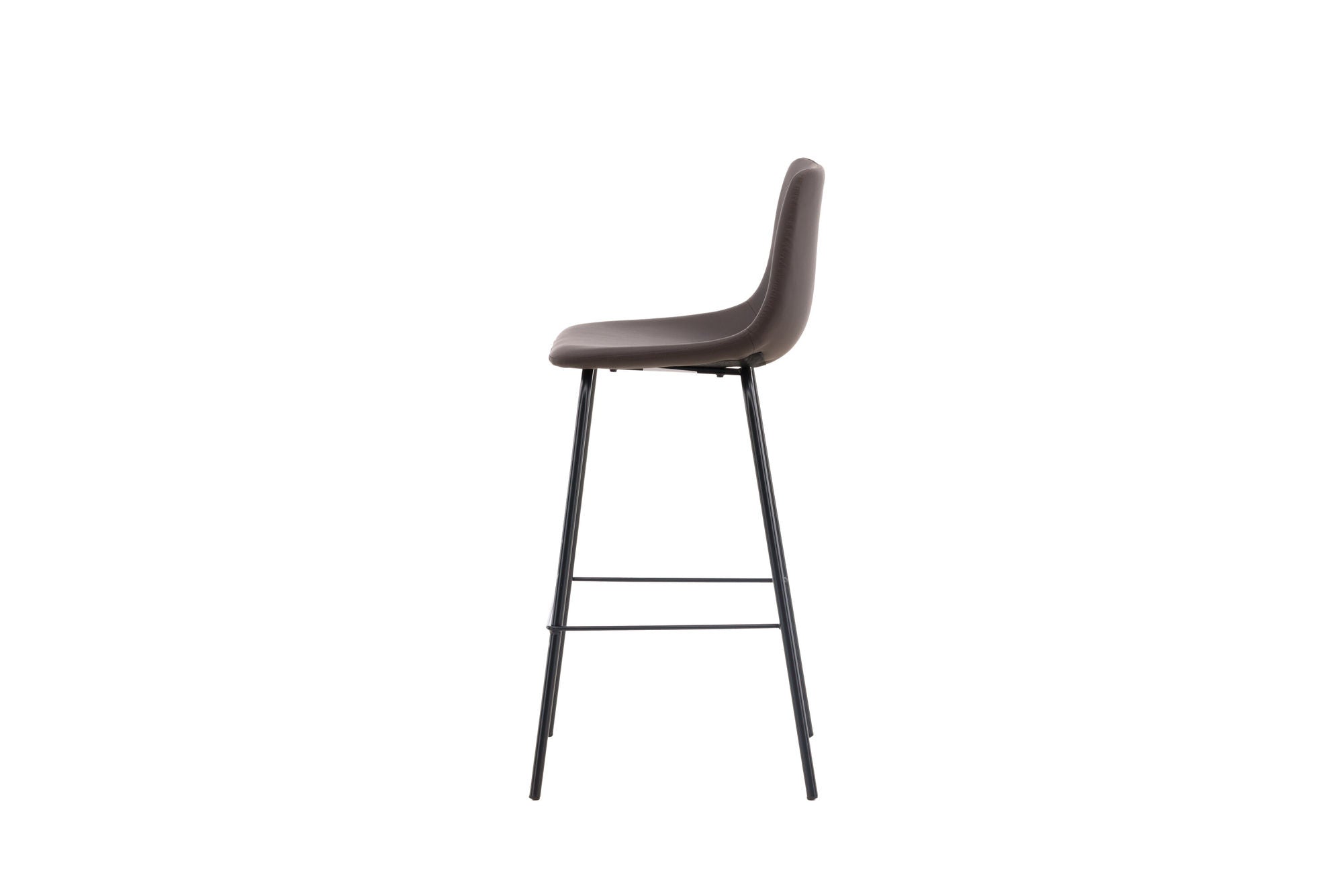 Venture Home Alexi Bar stol 2-pack - Matte black / Dark brown PU