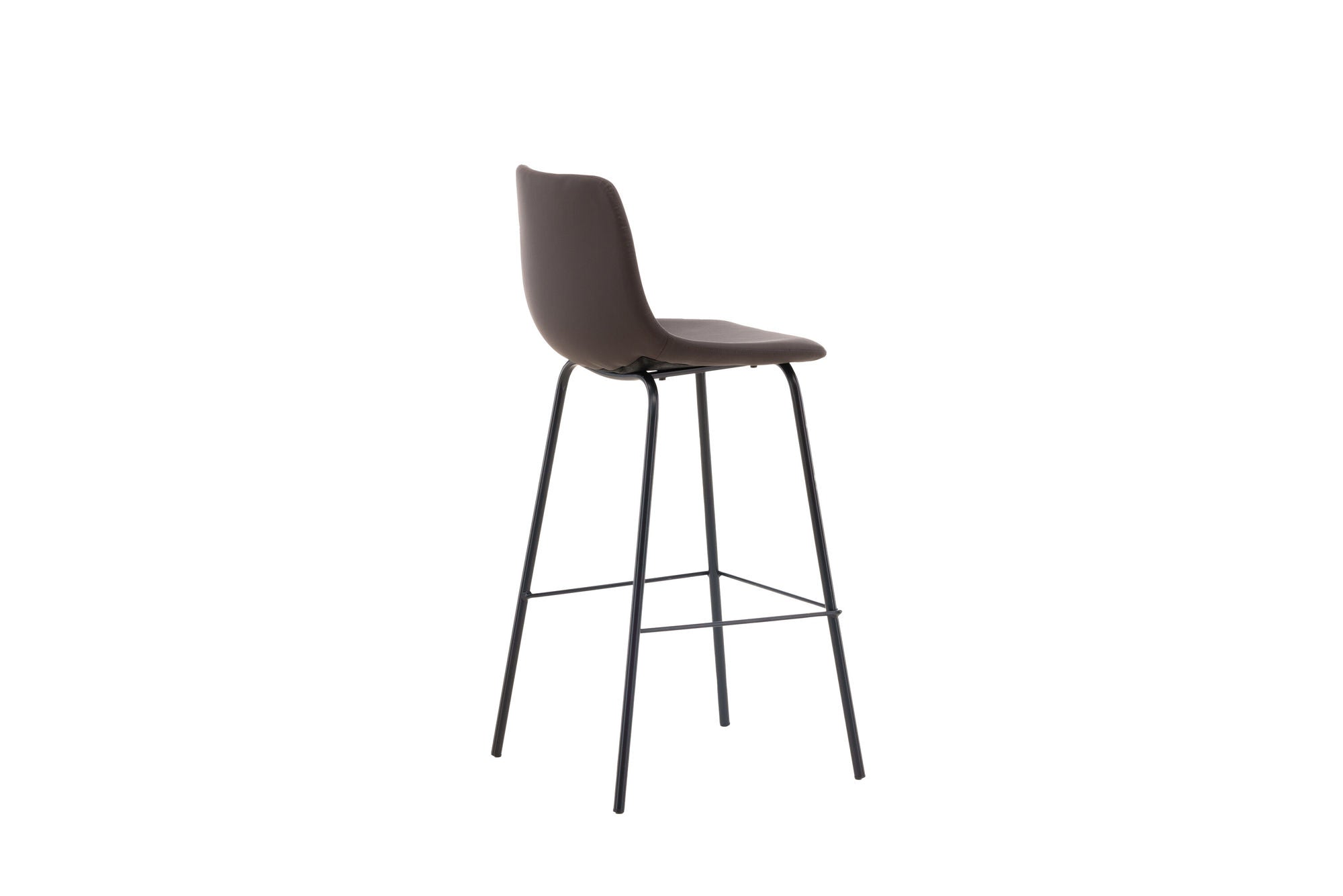 Venture Home Alexi Bar stol 2-pack - Matte black / Dark brown PU