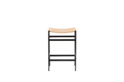 Venture Home Polly Bar stol 2-pack - Black / Nature Rubberwood , Seat Rope
