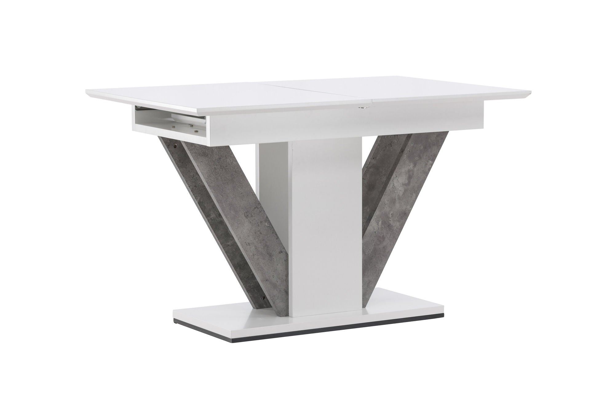 Venture Home Disa spisebord 120/160*80 - White / Grey MDF