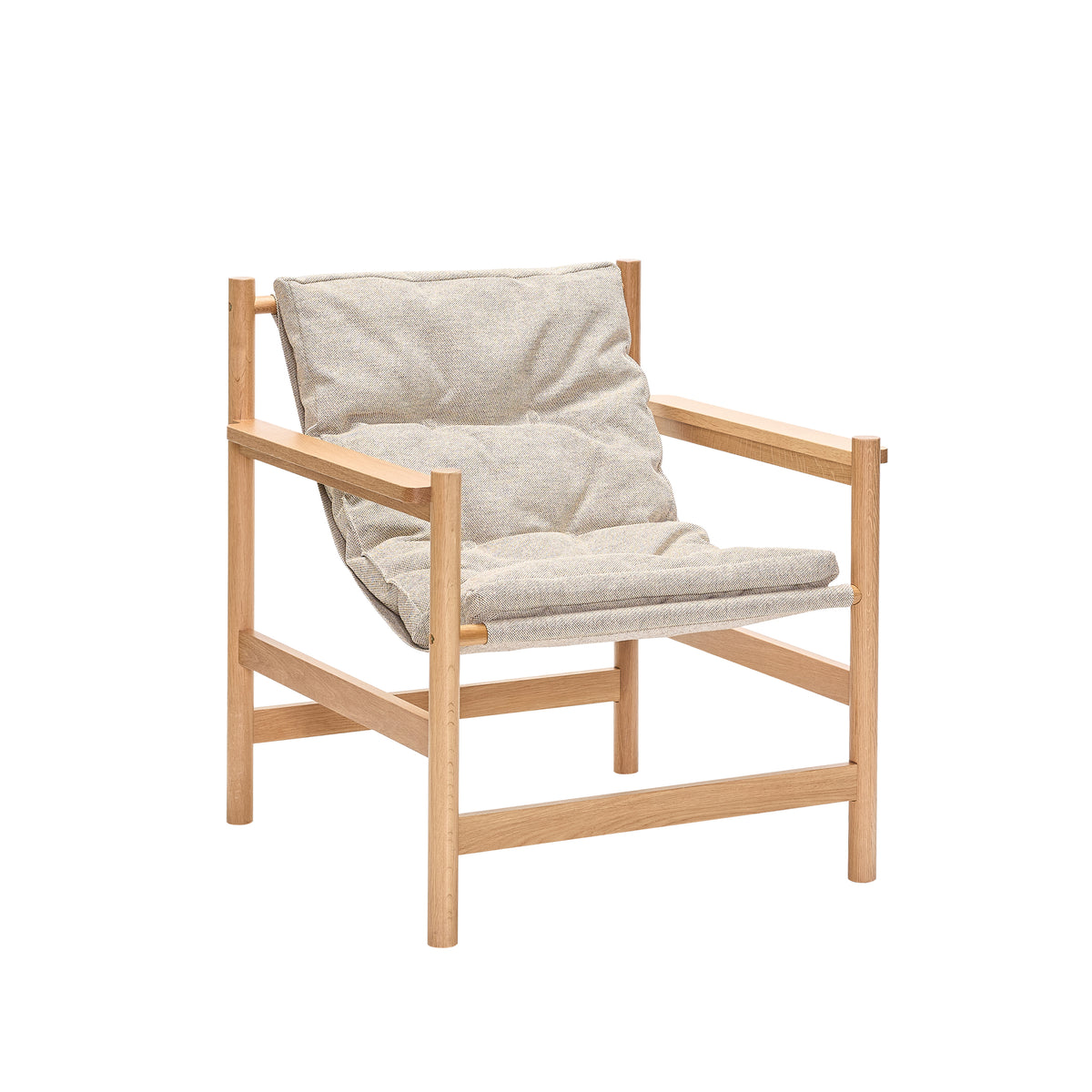 Heritage lænestol/fodskammel natur/beige