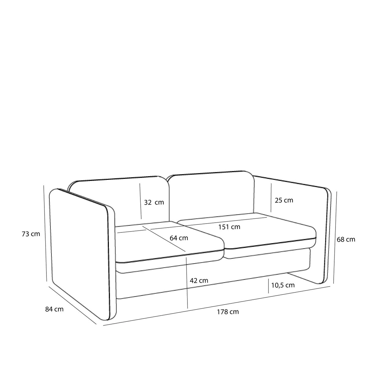 Soba sofa mørkegrå