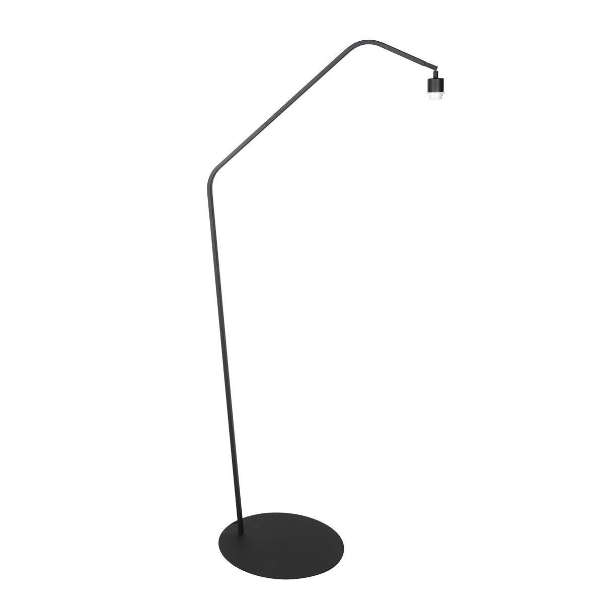 Sort gulvlampe Zig-Zag 4249ZW med hvid lampskærm i silke – Unikt design og funktionel brug