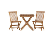 Venture Home Ghana - Folding bord- Natural - Teak - 70*70cm _1+ Kenya Folding stol w/o Armrest - Teak _2CC