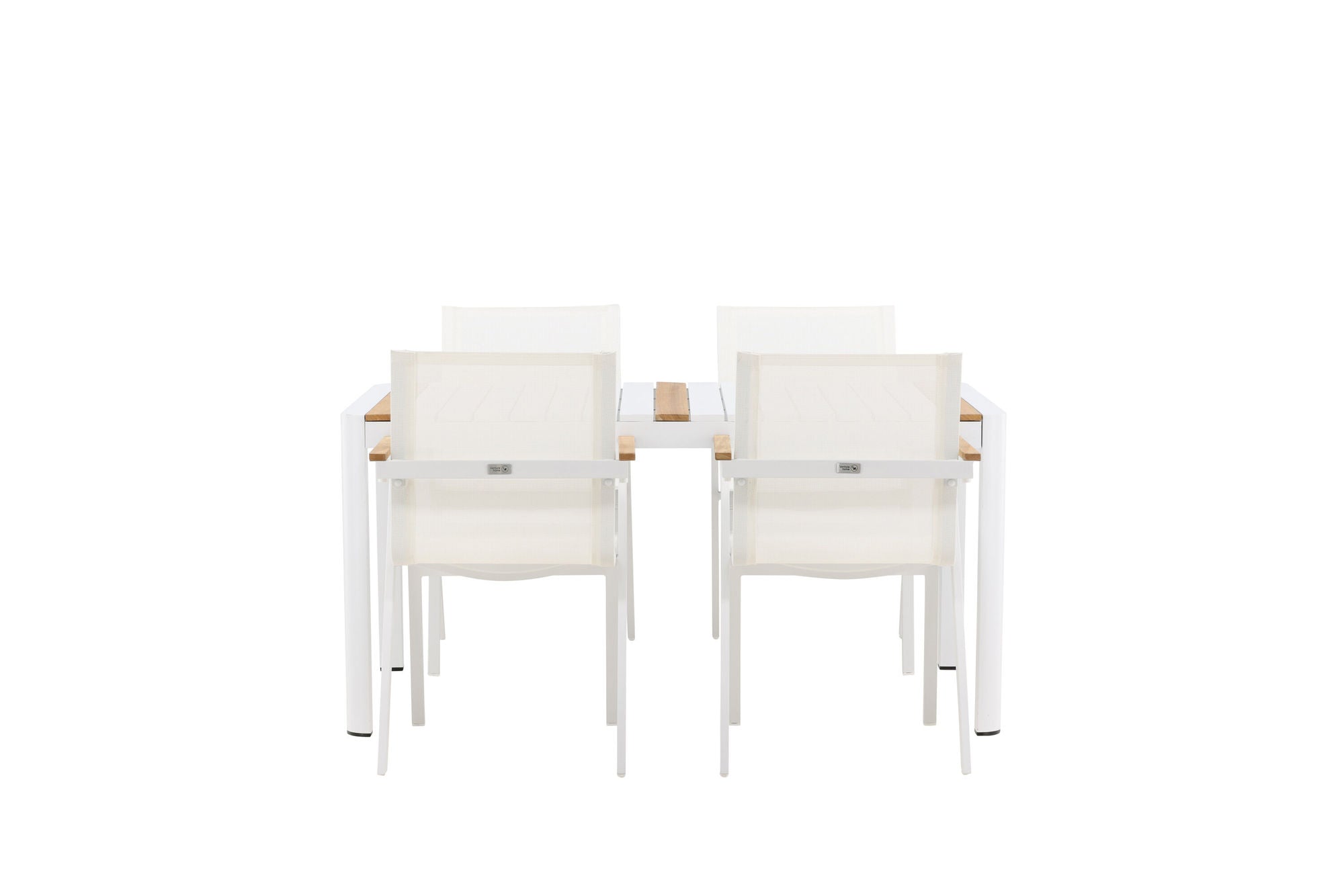 Venture Home Togo - spisebord- White / Teak - Allu / Teak - 150*100 _1+ Mexico stol - White/Teak _4