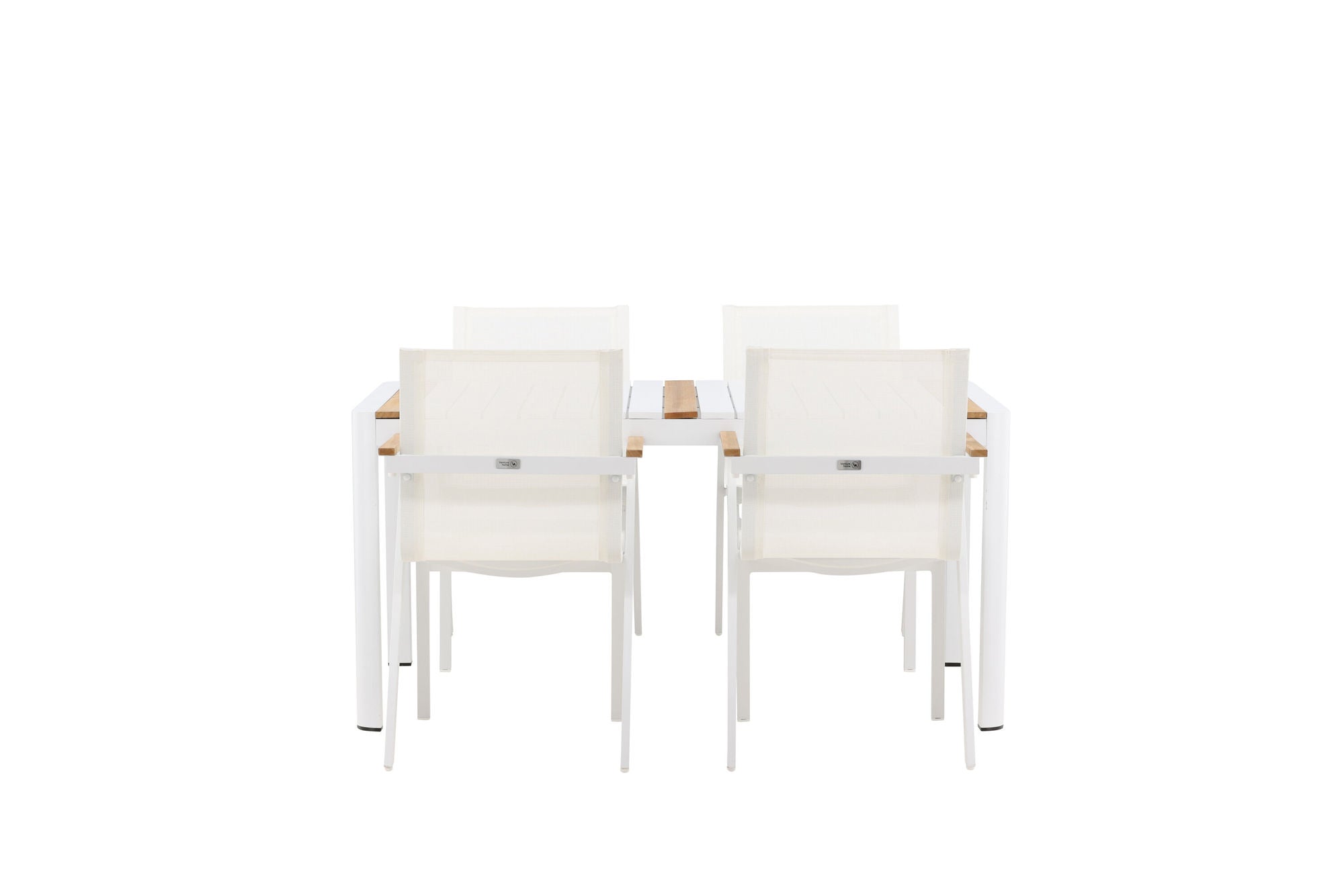 Venture Home Togo - spisebord- White / Teak - Allu / Teak - 150*100 _1+ Mexico stol - White/Teak _4