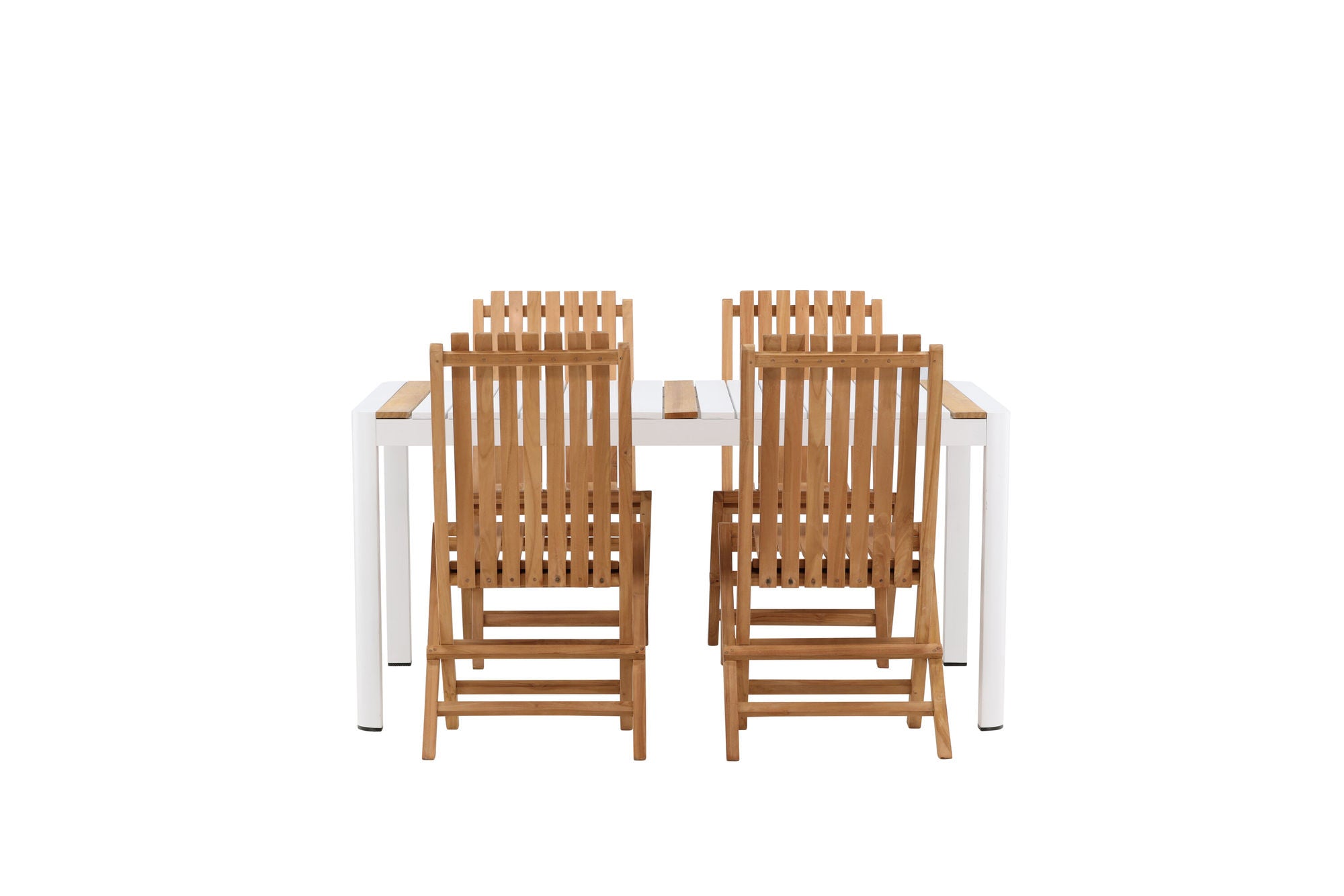 Venture Home Togo - spisebord- White / Teak - Allu / Teak - 150*100 _1+ Ghana - Folding stol- Natural - Teak - _4