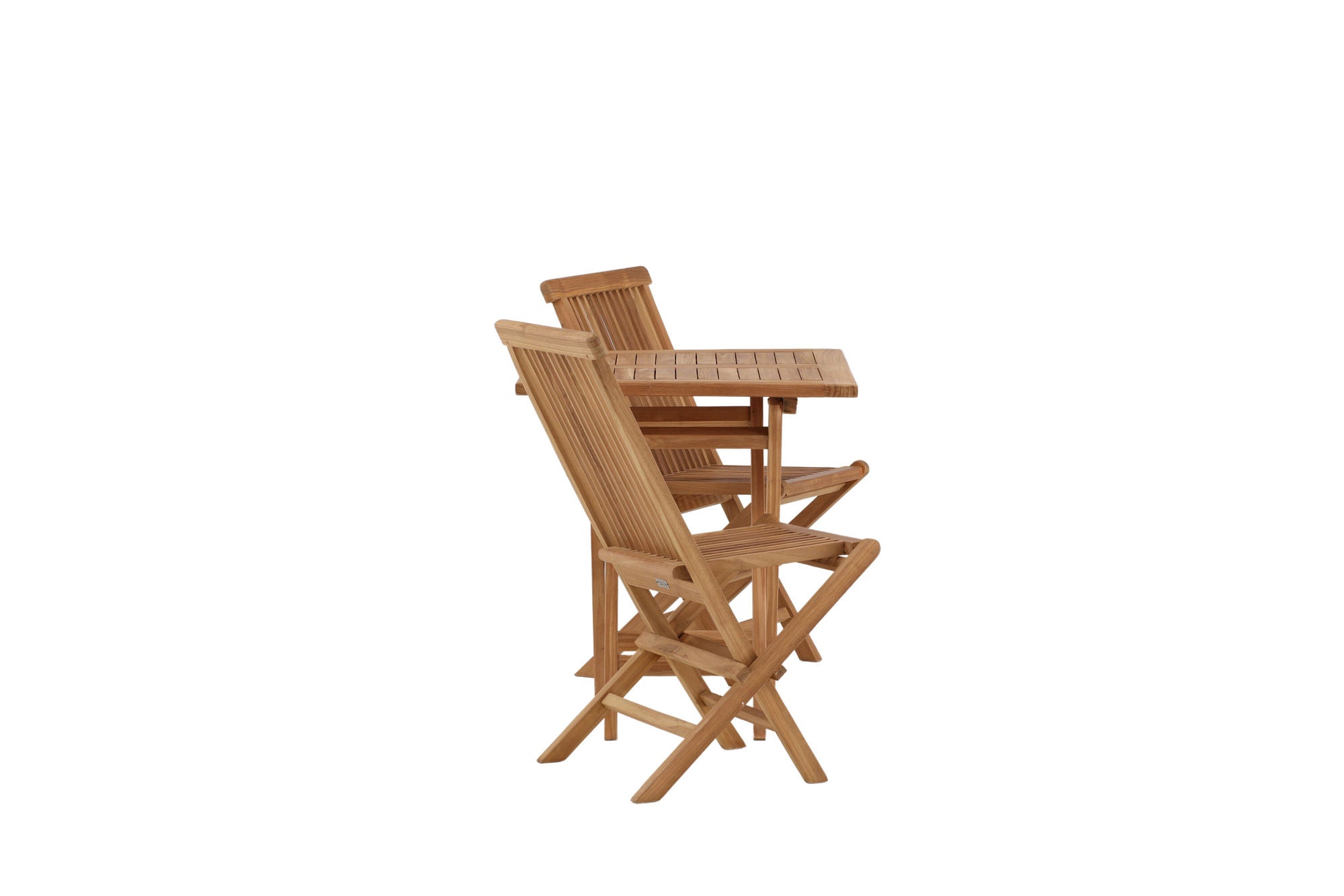 Venture Home Kenya - Folding bord- Natural - Teak - 70*70cm +Kenya Folding stol w/o Armrest - Teak _2