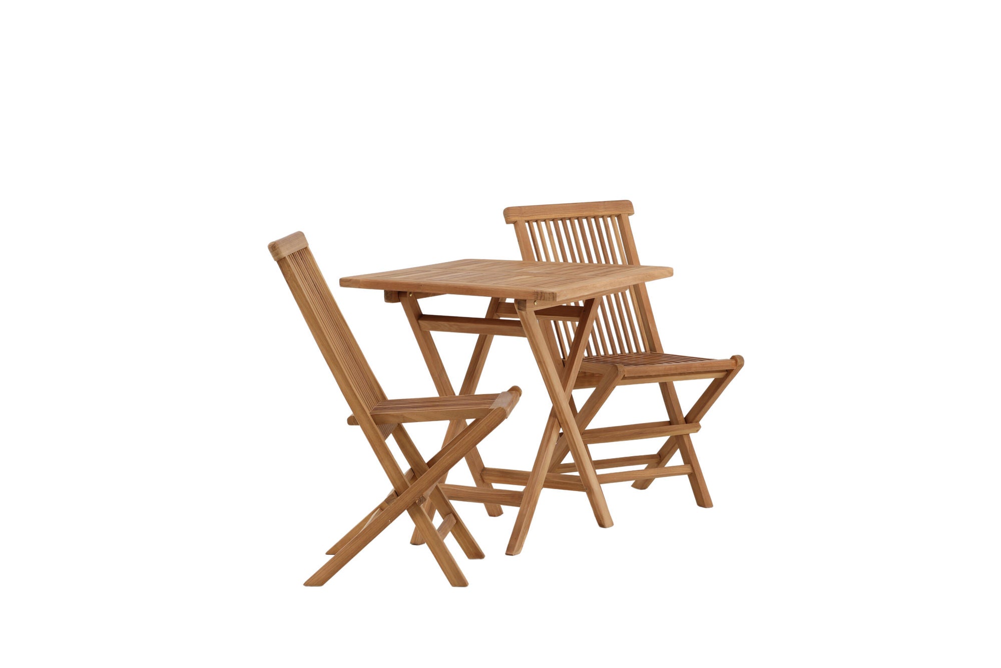 Venture Home Kenya - Folding bord- Natural - Teak - 70*70cm +Kenya Folding stol w/o Armrest - Teak _2