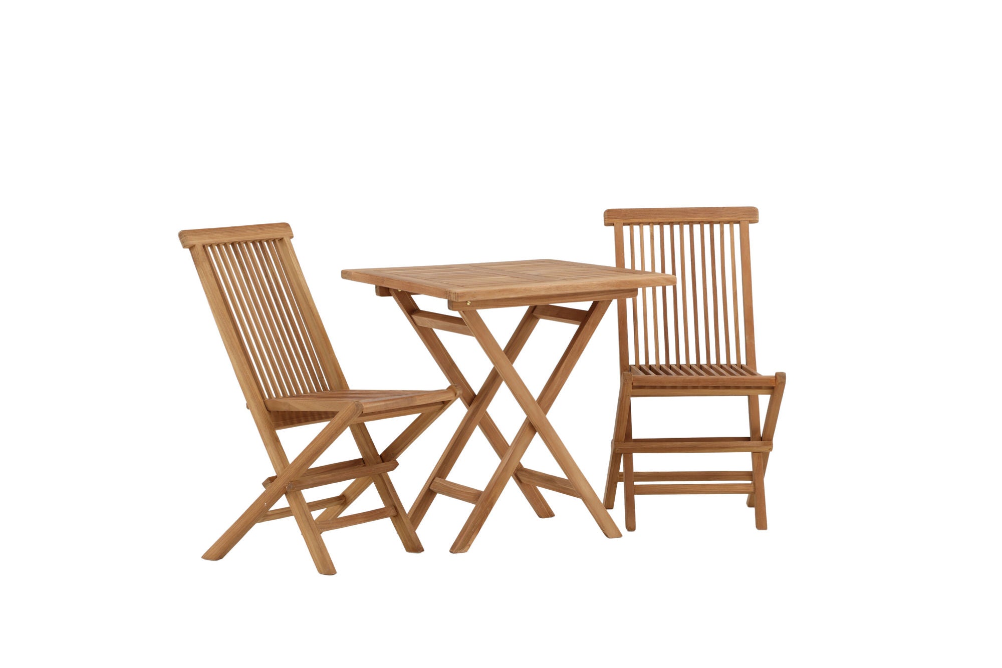 Venture Home Kenya - Folding bord- Natural - Teak - 70*70cm +Kenya Folding stol w/o Armrest - Teak _2