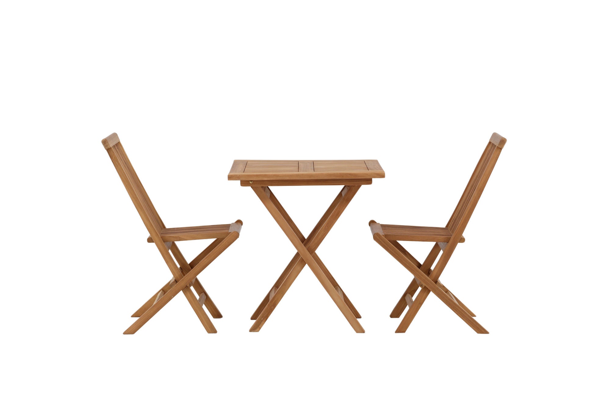 Venture Home Kenya - Folding bord- Natural - Teak - 70*70cm +Kenya Folding stol w/o Armrest - Teak _2
