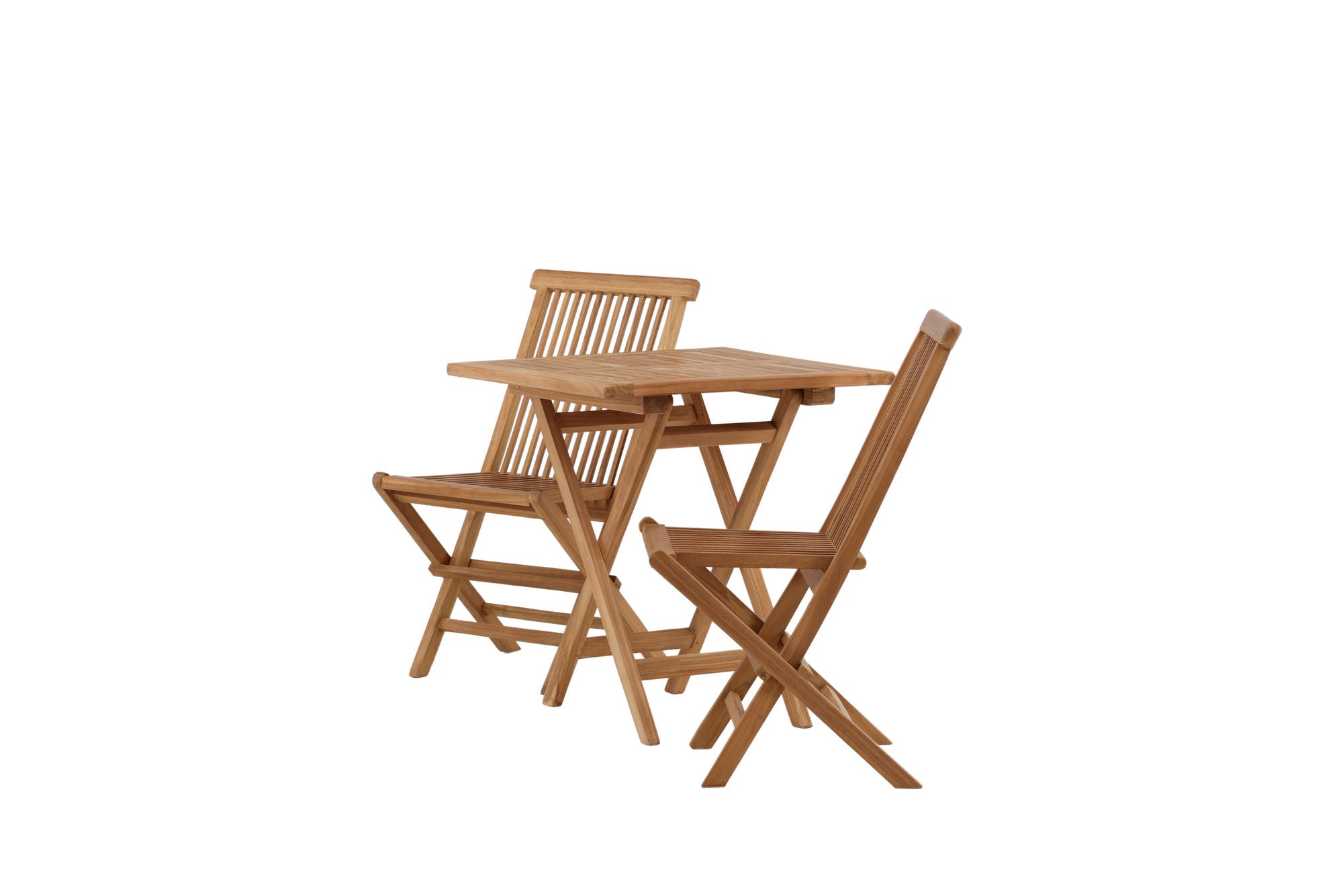Venture Home Kenya - Folding bord- Natural - Teak - 70*70cm +Kenya Folding stol w/o Armrest - Teak _2