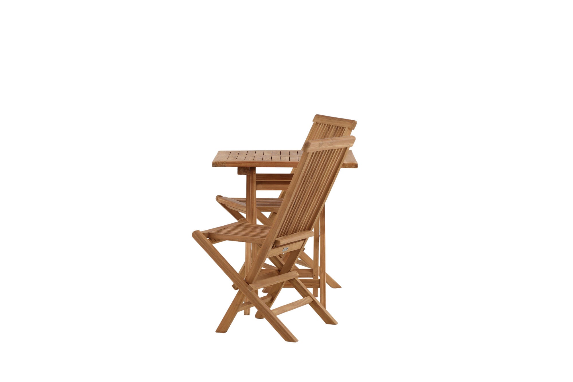 Venture Home Kenya - Folding bord- Natural - Teak - 70*70cm +Kenya Folding stol w/o Armrest - Teak _2
