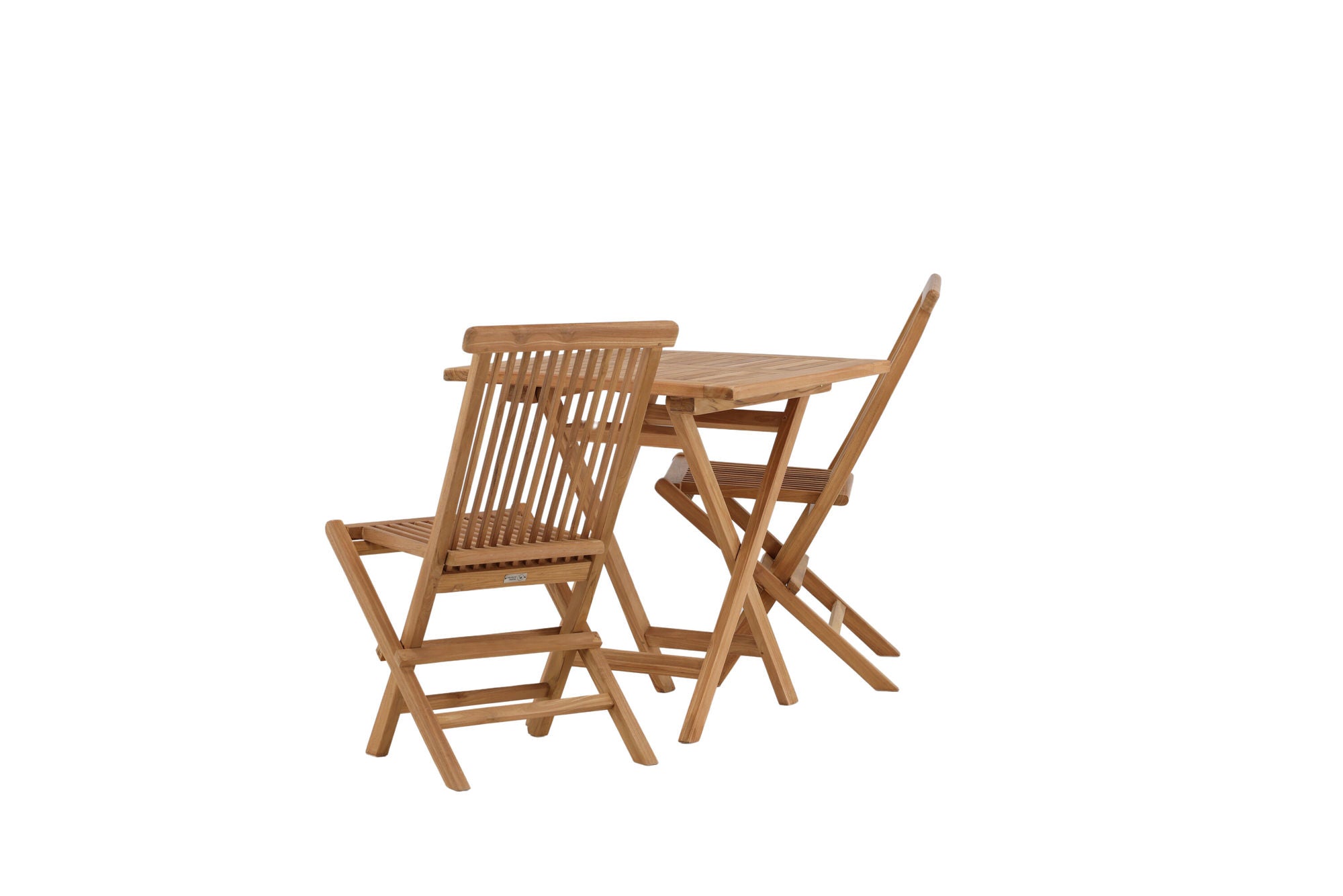 Venture Home Kenya - Folding bord- Natural - Teak - 70*70cm +Kenya Folding stol w/o Armrest - Teak _2