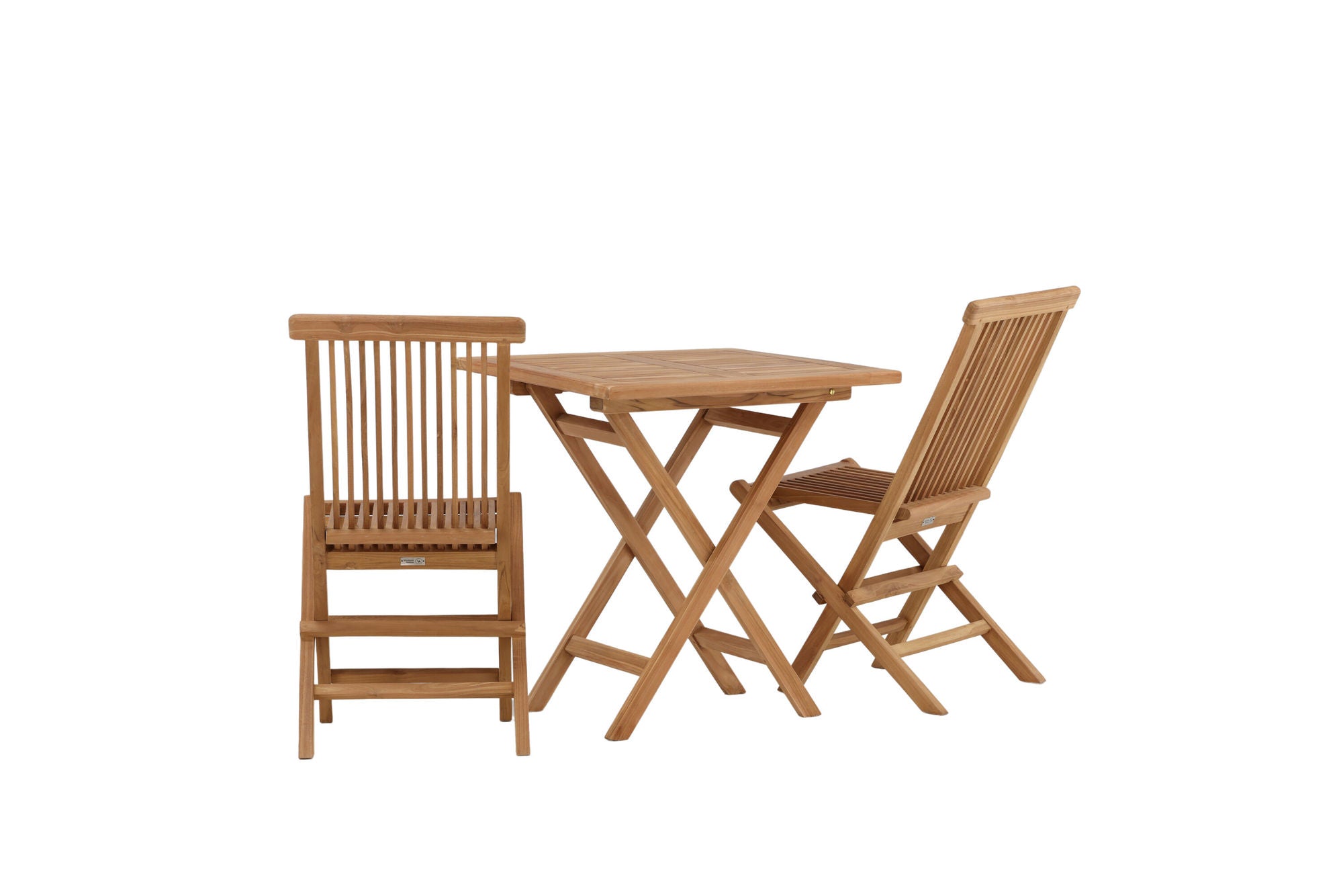 Venture Home Kenya - Folding bord- Natural - Teak - 70*70cm +Kenya Folding stol w/o Armrest - Teak _2