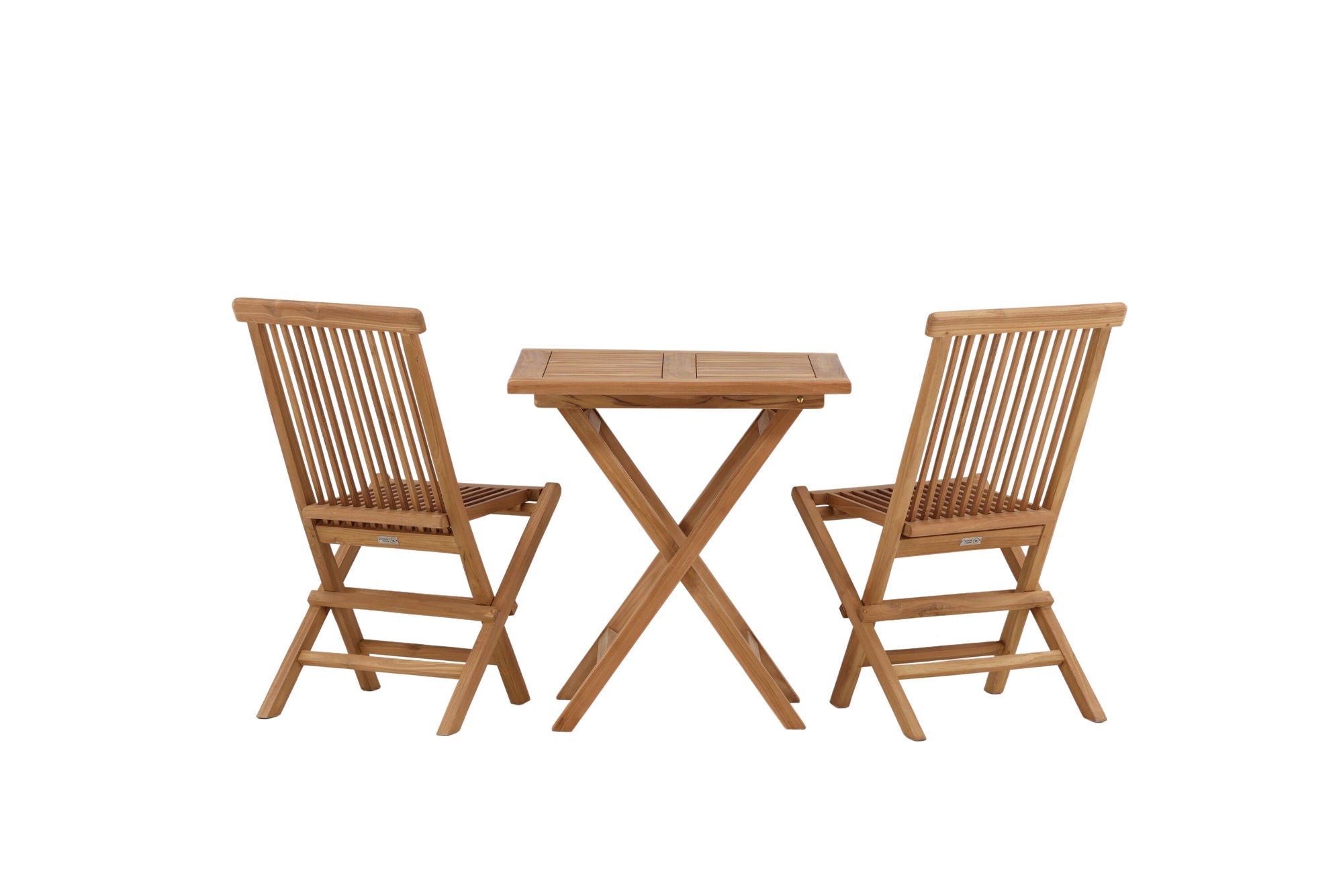 Venture Home Kenya - Folding bord- Natural - Teak - 70*70cm +Kenya Folding stol w/o Armrest - Teak _2