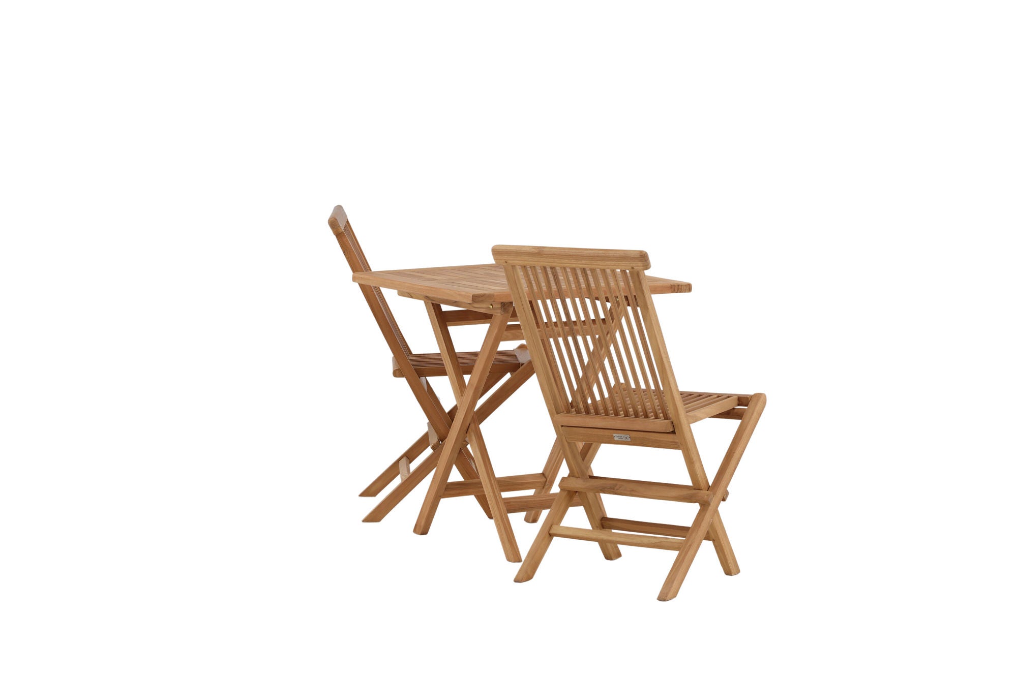 Venture Home Kenya - Folding bord- Natural - Teak - 70*70cm +Kenya Folding stol w/o Armrest - Teak _2
