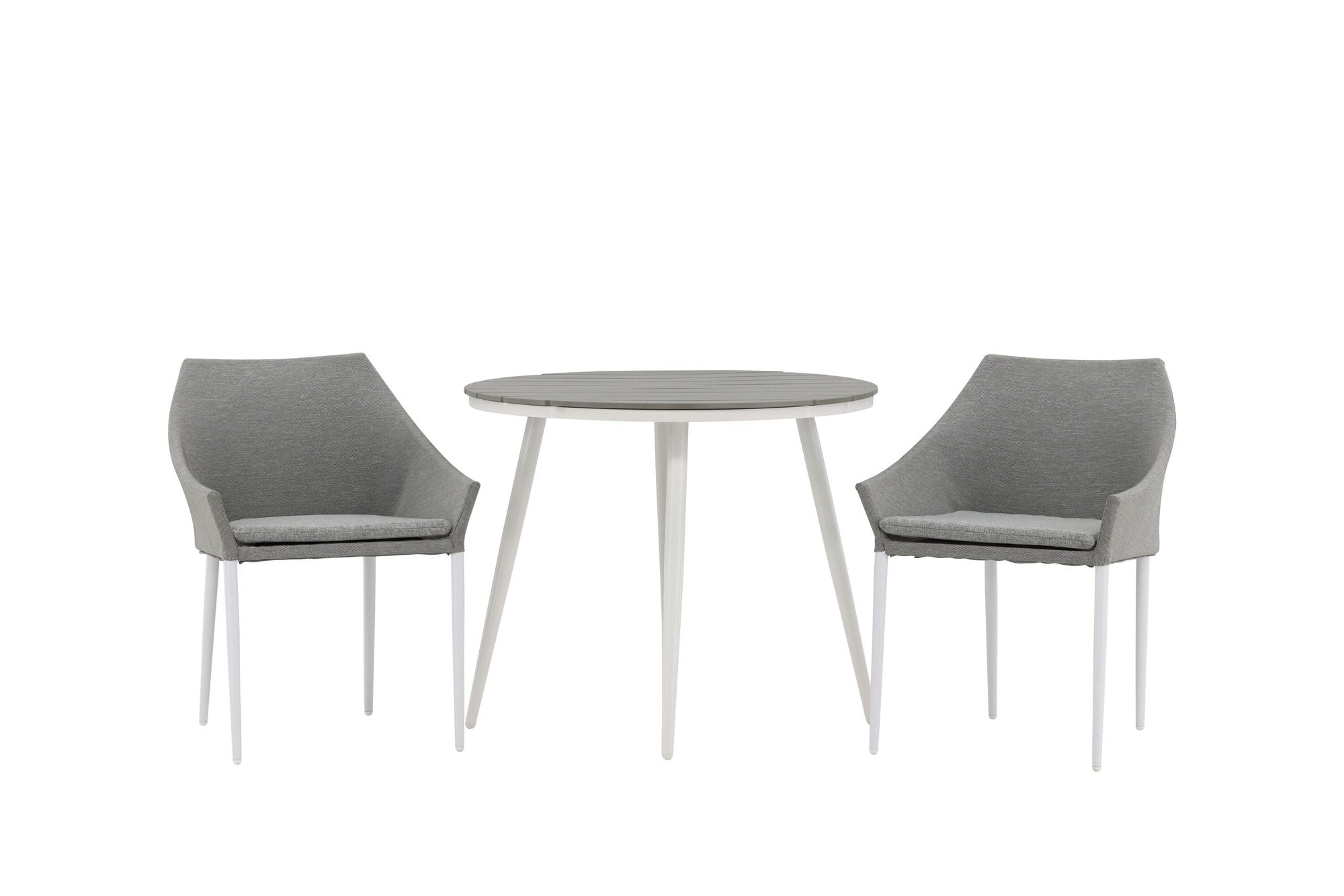 Venture Home Break - spisebord rund- White / Grey - Alu / Aintwood - 90ø _1+ Spoga - Spisebordsstol- White / Grey - - _2