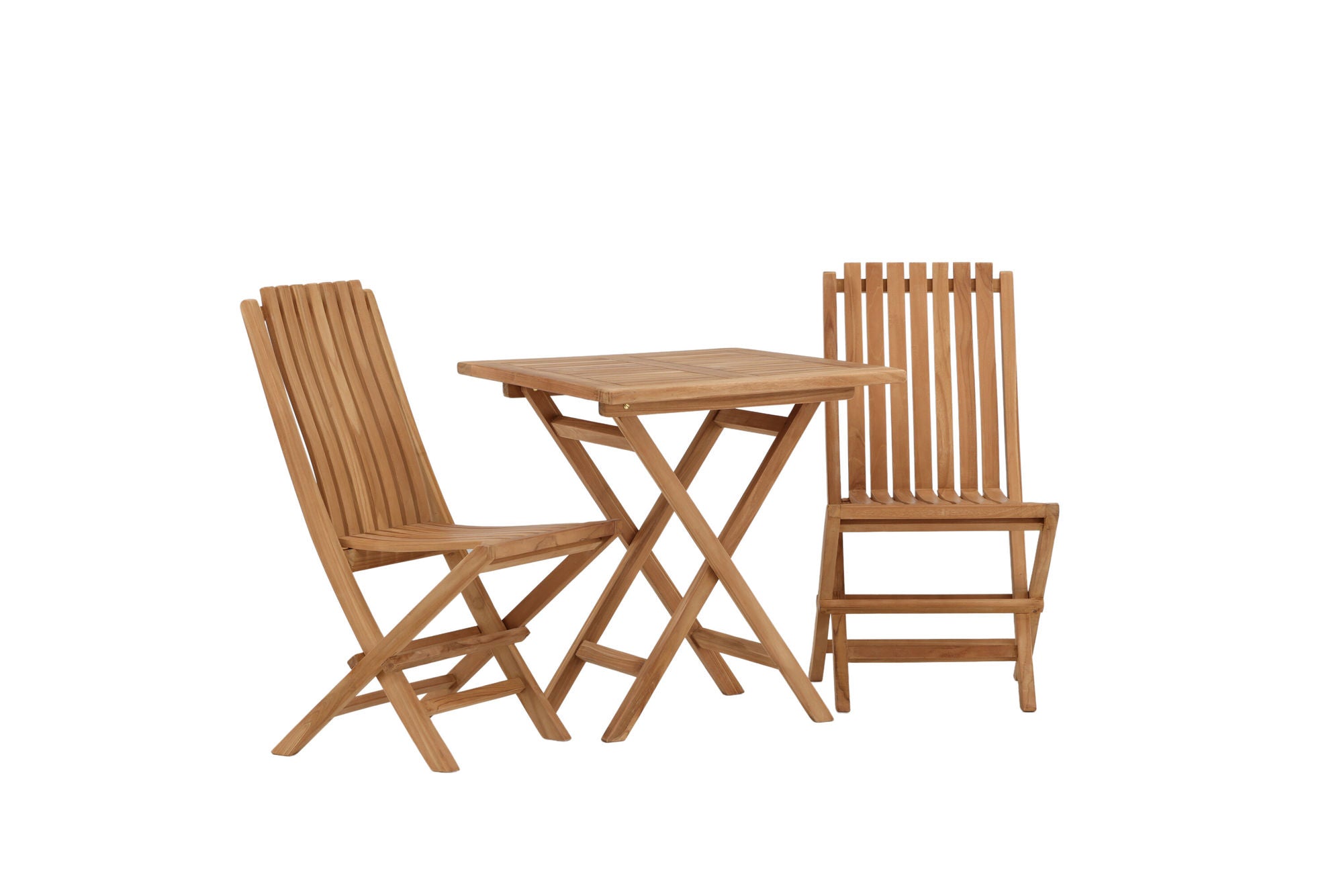 Venture Home Kenya - Folding bord- Natural - Teak - 70*70cm _1+ Ghana - Folding stol- Natural - Teak - _2