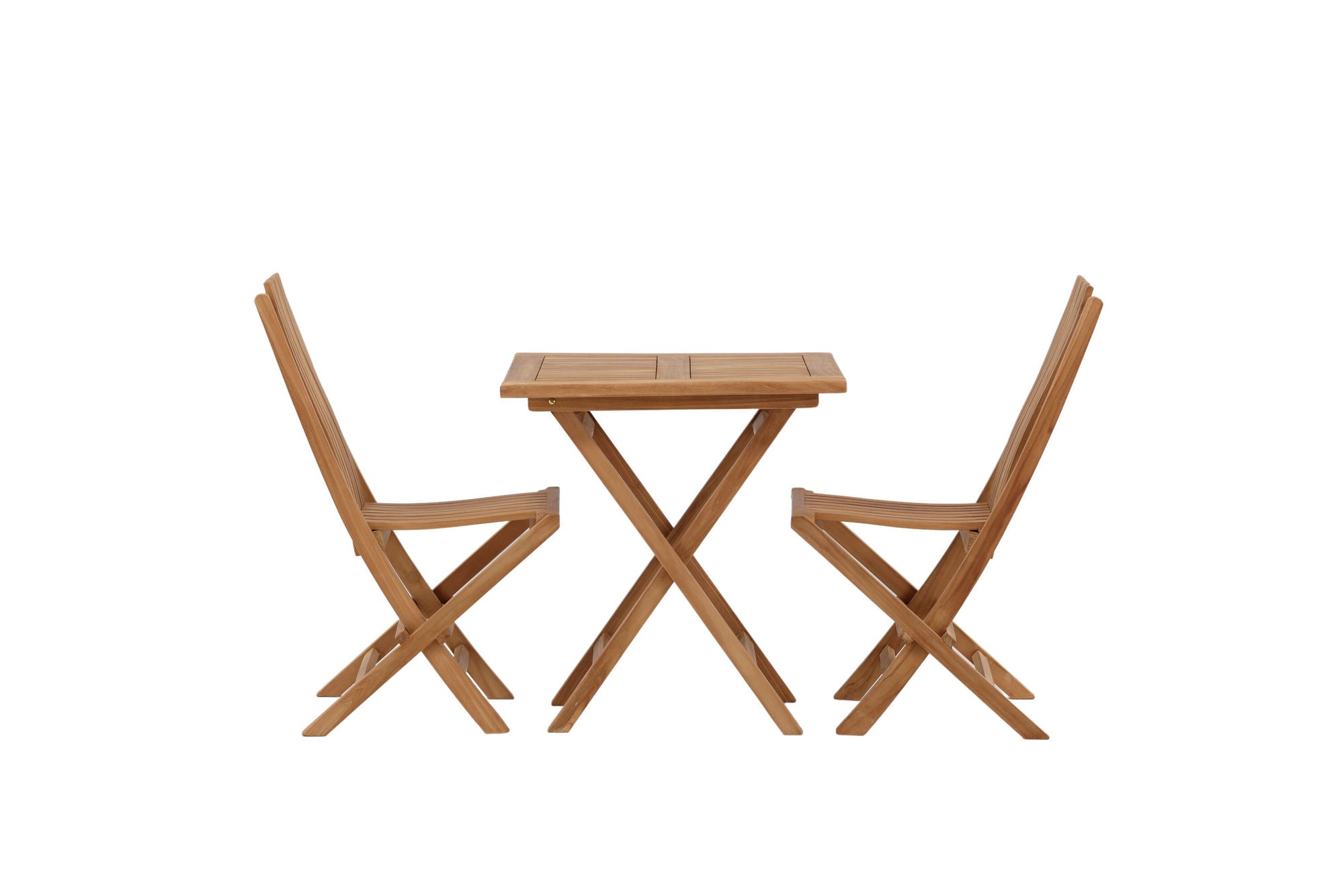 Venture Home Kenya - Folding bord- Natural - Teak - 70*70cm _1+ Ghana - Folding stol- Natural - Teak - _2