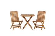 Venture Home Kenya - Folding bord- Natural - Teak - 70*70cm _1+ Ghana - Folding stol- Natural - Teak - _2