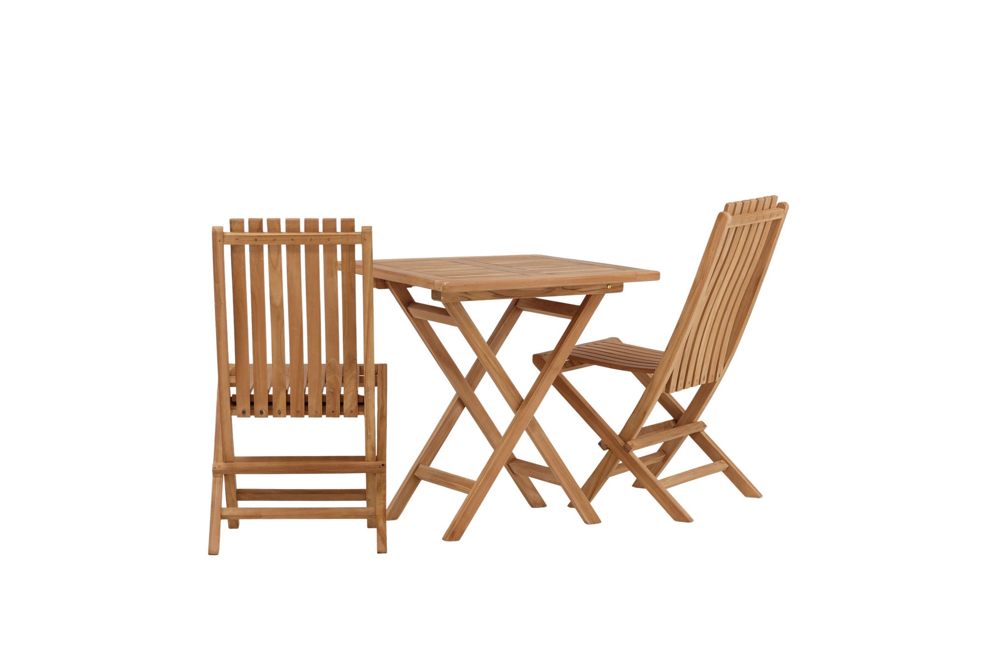 Venture Home Kenya - Folding bord- Natural - Teak - 70*70cm _1+ Ghana - Folding stol- Natural - Teak - _2