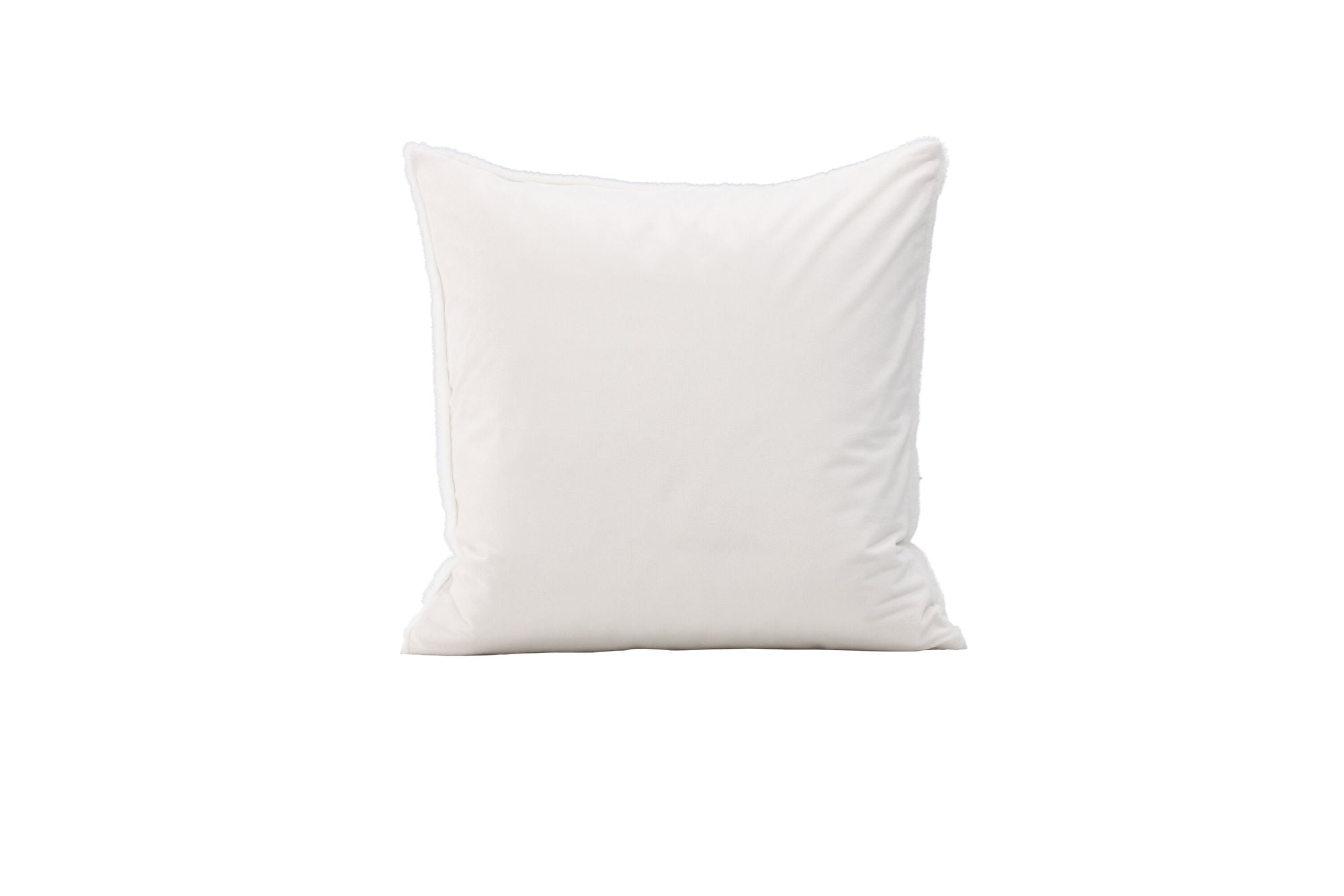 Venture Home Thea Cushion Cover Rabbit fur/Poly Velvet - White 50x50